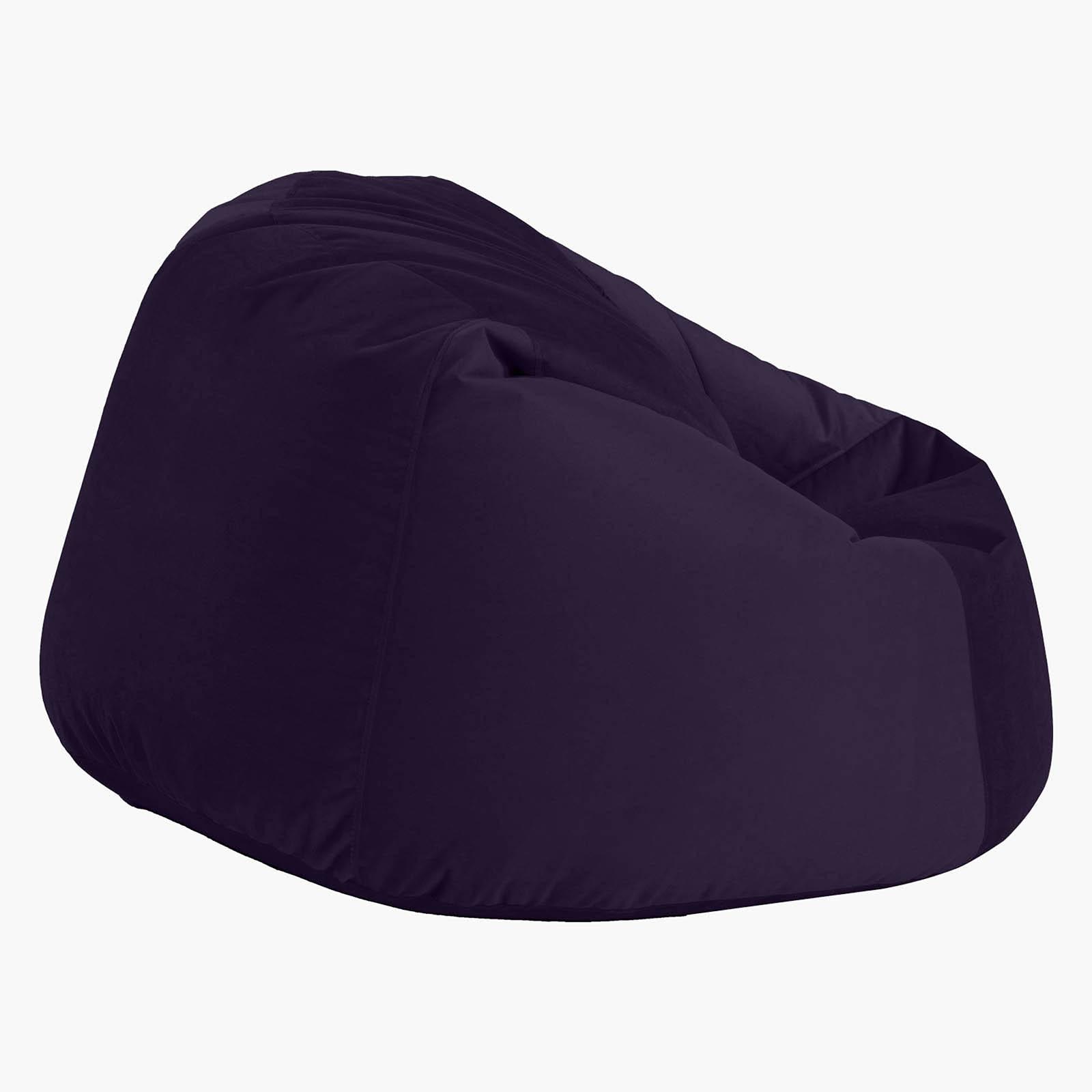 Niklas Velvet Bean Bag Chair - Small-furniture-sofaandseating-ottomansbeanbagsandpoufs-image-3