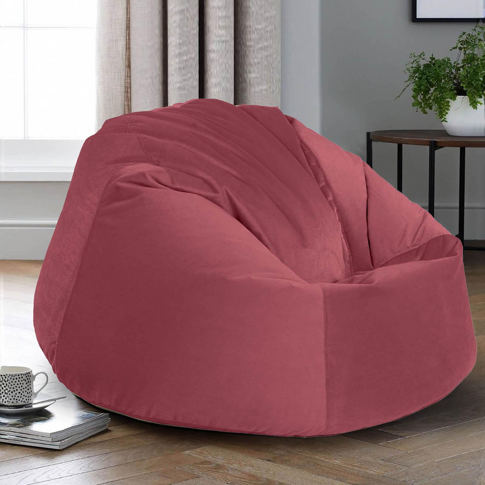 Niklas Velvet Bean Bag Chair - Small-furniture-sofaandseating-ottomansbeanbagsandpoufs-image-1