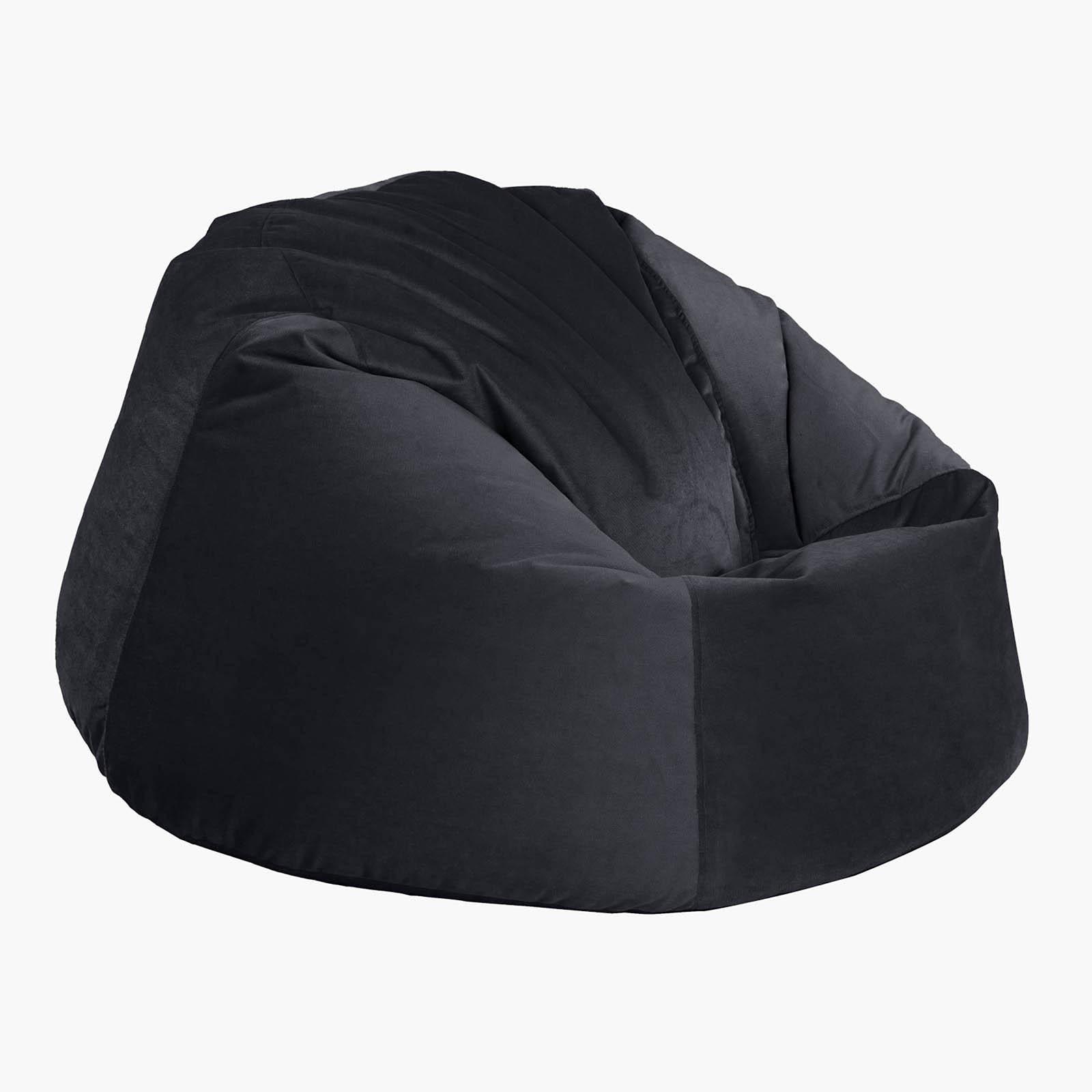 Niklas Velvet Bean Bag Chair - Small-furniture-sofaandseating-ottomansbeanbagsandpoufs-image-2