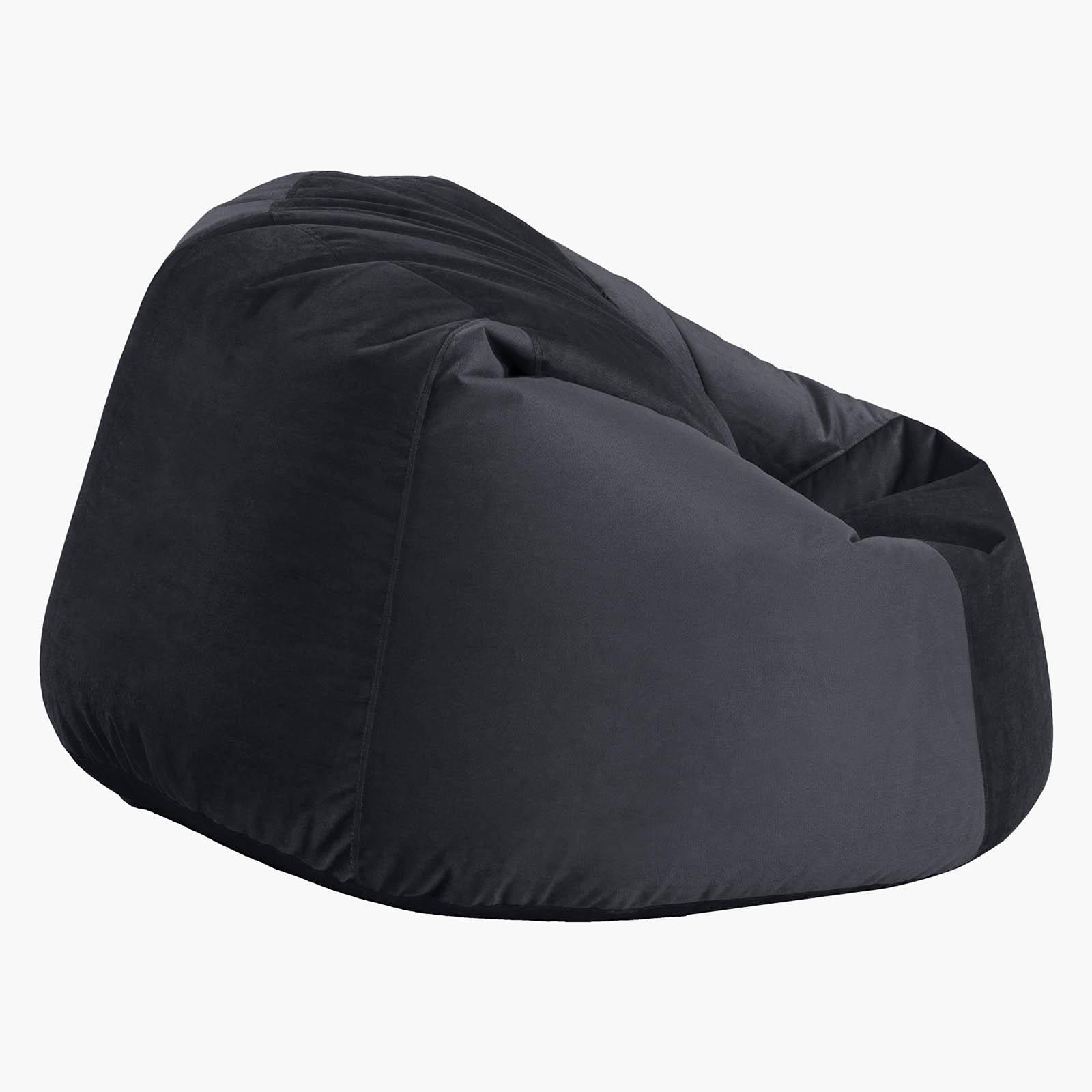 Niklas Velvet Bean Bag Chair - Small-furniture-sofaandseating-ottomansbeanbagsandpoufs-image-3