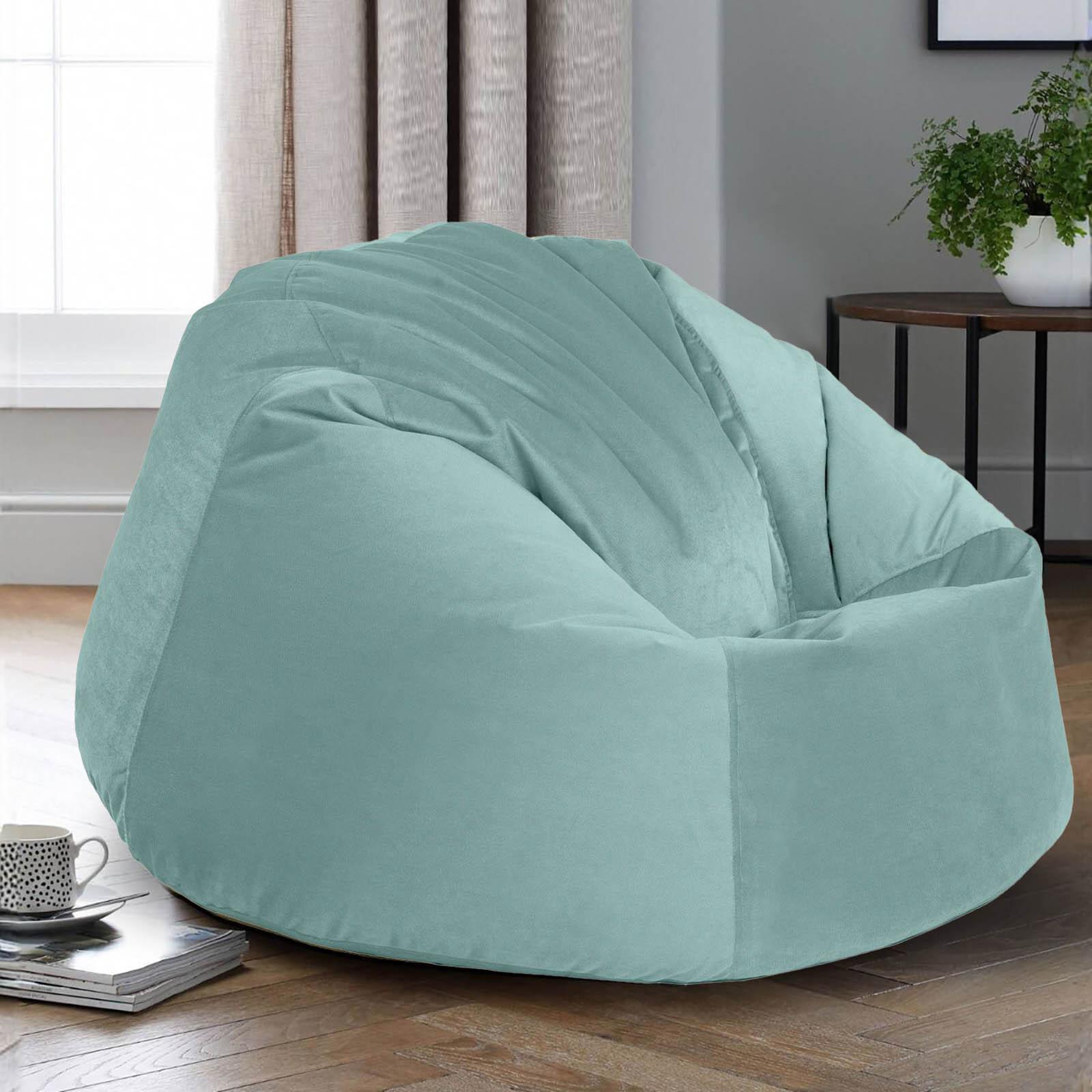 Niklas Velvet Bean Bag Chair - Medium-furniture-sofaandseating-ottomansbeanbagsandpoufs-image-1