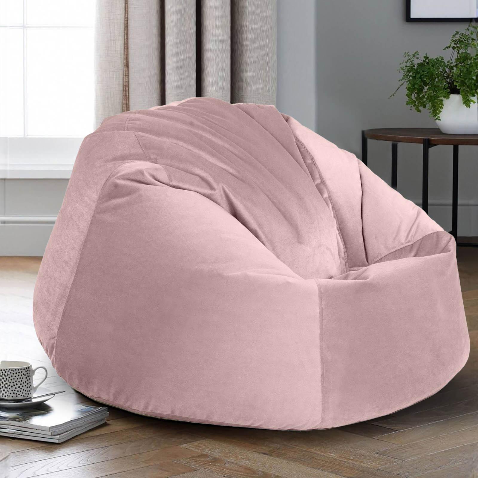 Niklas Velvet Bean Bag Chair - Medium-furniture-sofaandseating-ottomansbeanbagsandpoufs-image-1