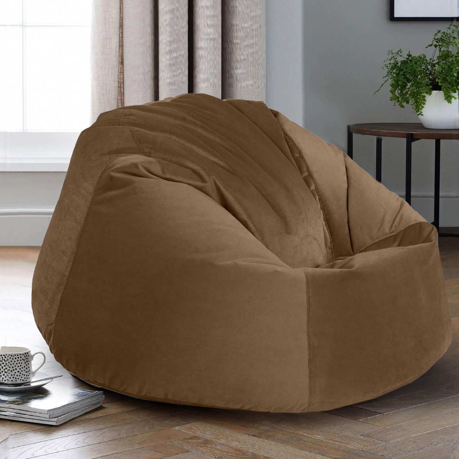 Niklas Velvet Bean Bag Chair - Medium-furniture-sofaandseating-ottomansbeanbagsandpoufs-image-1