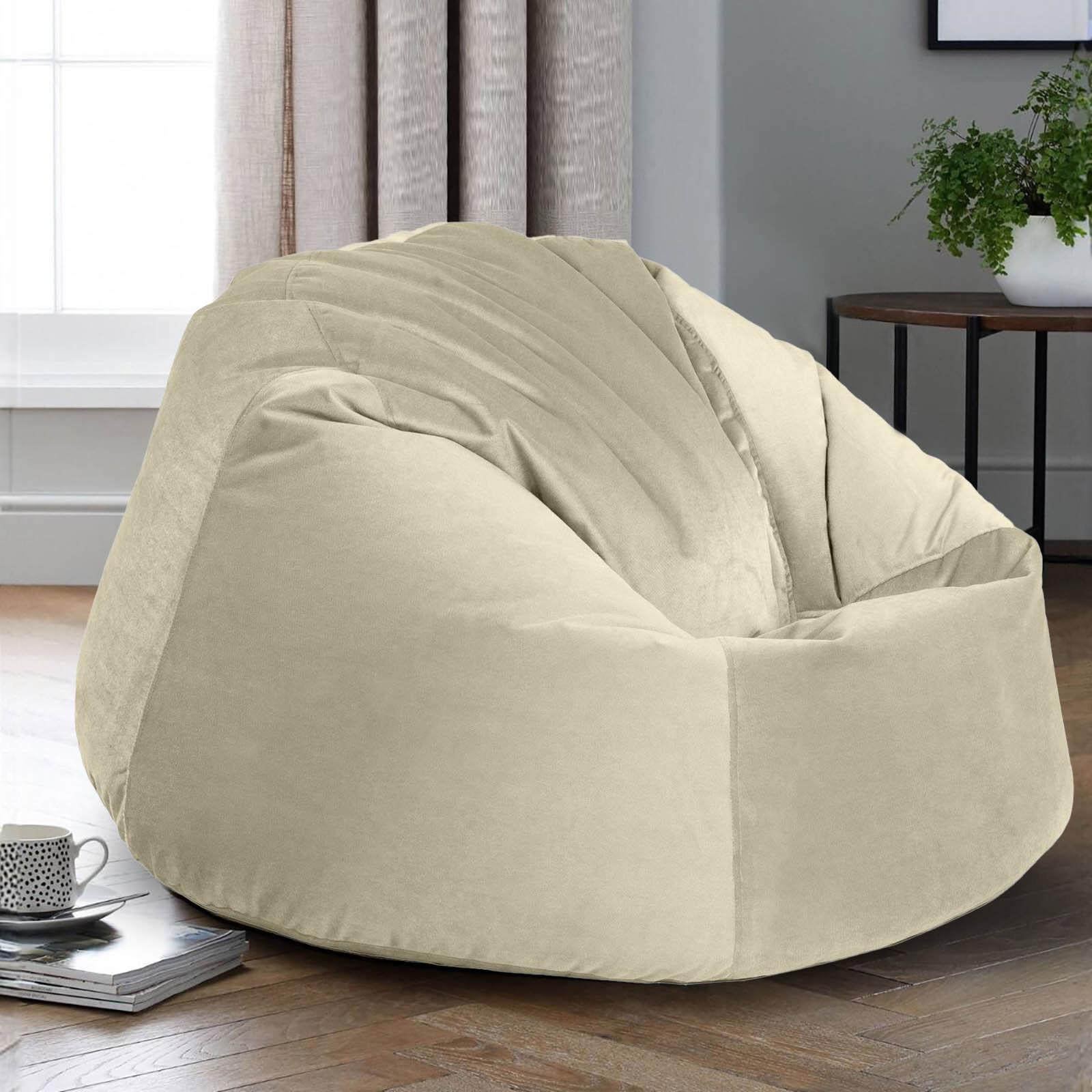 Niklas Velvet Bean Bag Chair - Medium-furniture-sofaandseating-ottomansbeanbagsandpoufs-image-1
