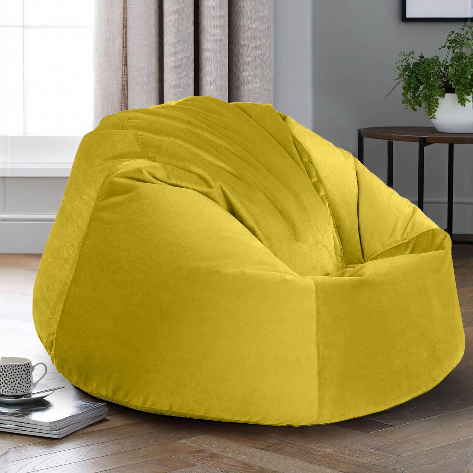 Niklas Velvet Bean Bag Chair - Medium-furniture-sofaandseating-ottomansbeanbagsandpoufs-image-1