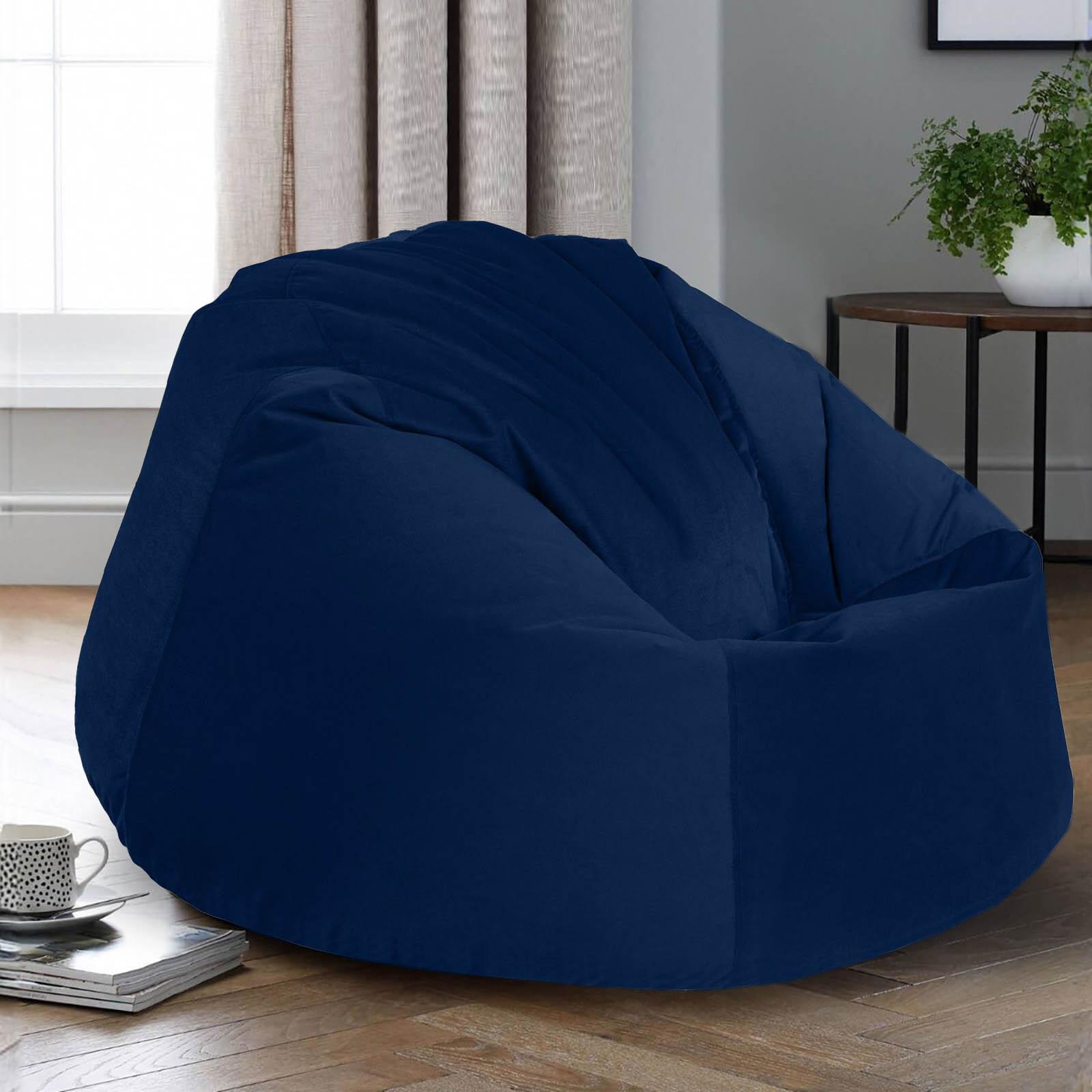 Niklas Solid Bean Bag Chair - 110x67 cms-furniture-sofaandseating-ottomansbeanbagsandpoufs-image-1