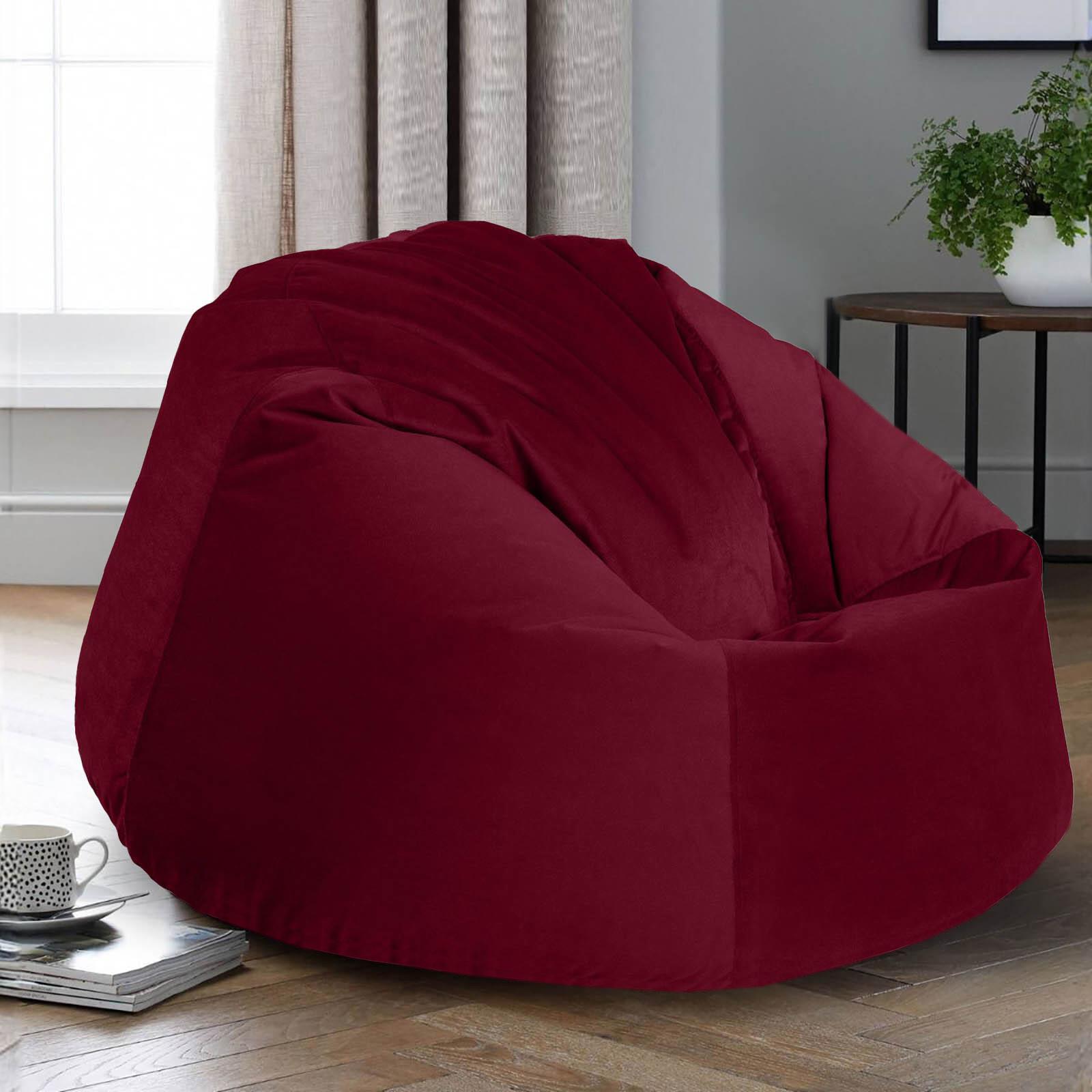Niklas Velvet Bean Bag Chair - 110x67 cms-furniture-sofaandseating-ottomansbeanbagsandpoufs-image-1