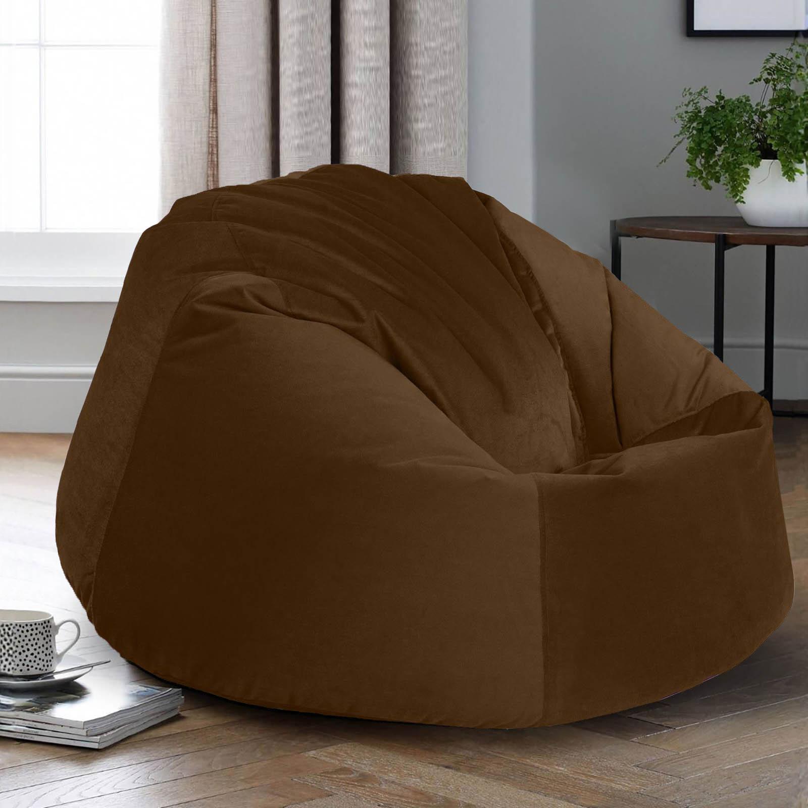 Niklas Velvet Bean Bag Chair - 110x67 cms-furniture-sofaandseating-ottomansbeanbagsandpoufs-image-1