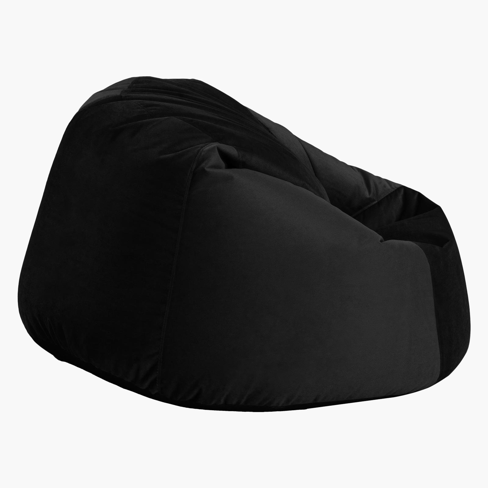 Niklas Velvet Bean Bag Chair - 110x67 cms-furniture-sofaandseating-ottomansbeanbagsandpoufs-image-3