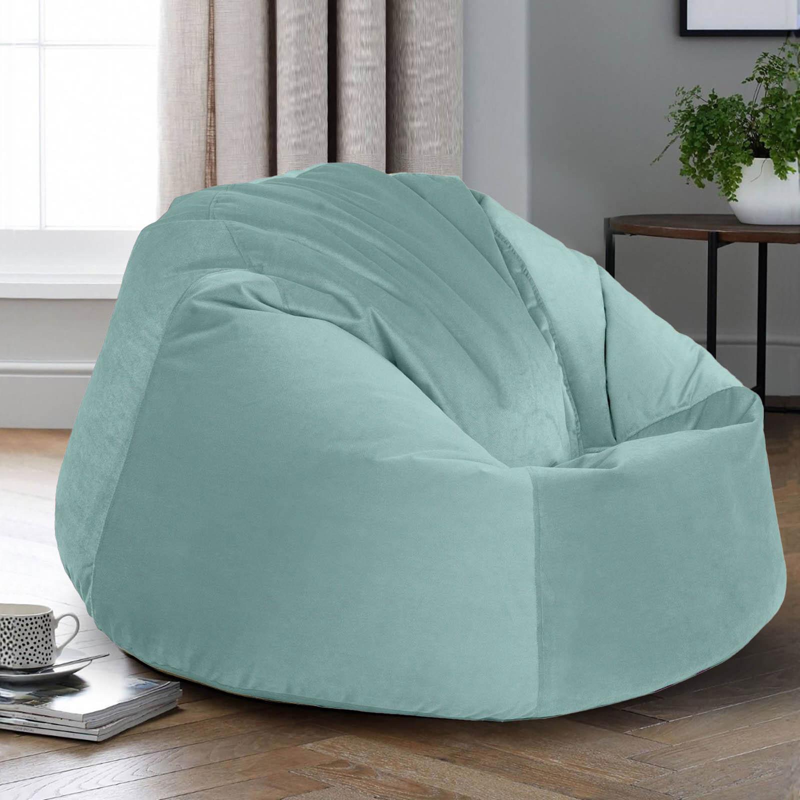 Niklas Velvet Bean Bag Chair - 120x70 cms-furniture-sofaandseating-ottomansbeanbagsandpoufs-image-1