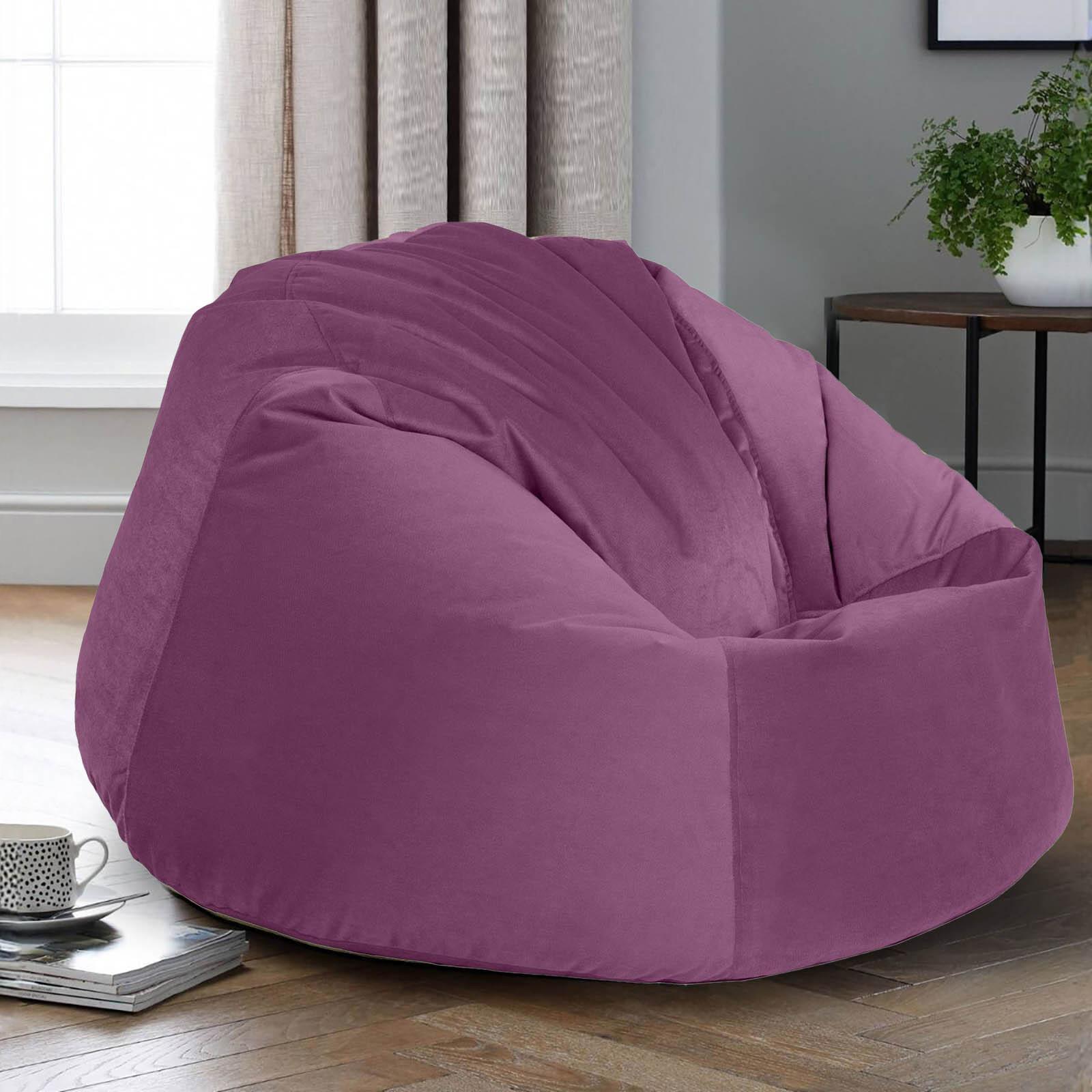 Niklas Velvet Bean Bag Chair - 120x70 cms-furniture-sofaandseating-ottomansbeanbagsandpoufs-image-1