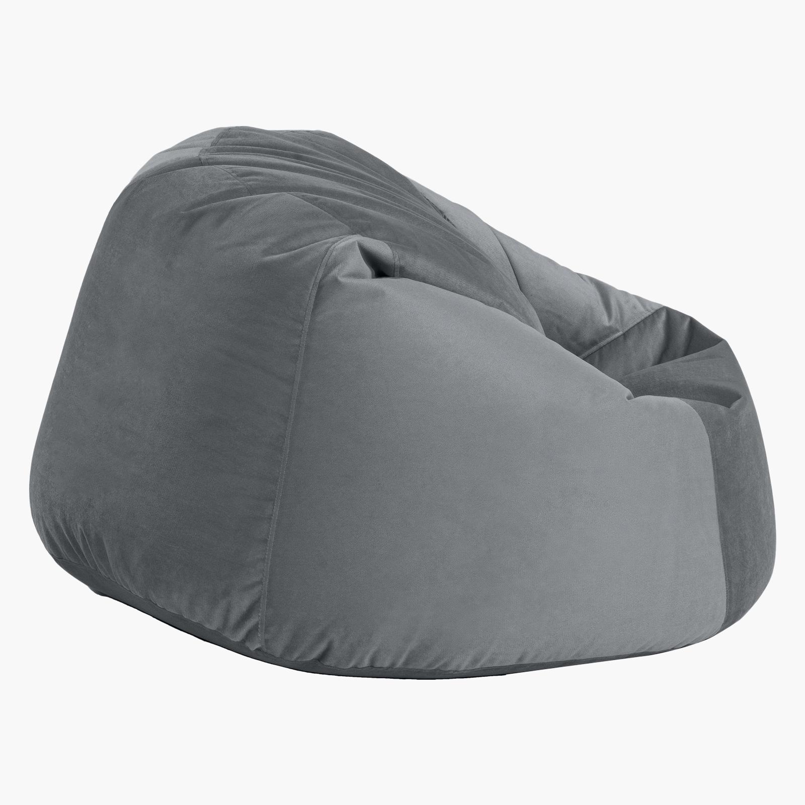 Niklas Velvet Bean Bag Chair - 120x70 cms-furniture-sofaandseating-ottomansbeanbagsandpoufs-image-3