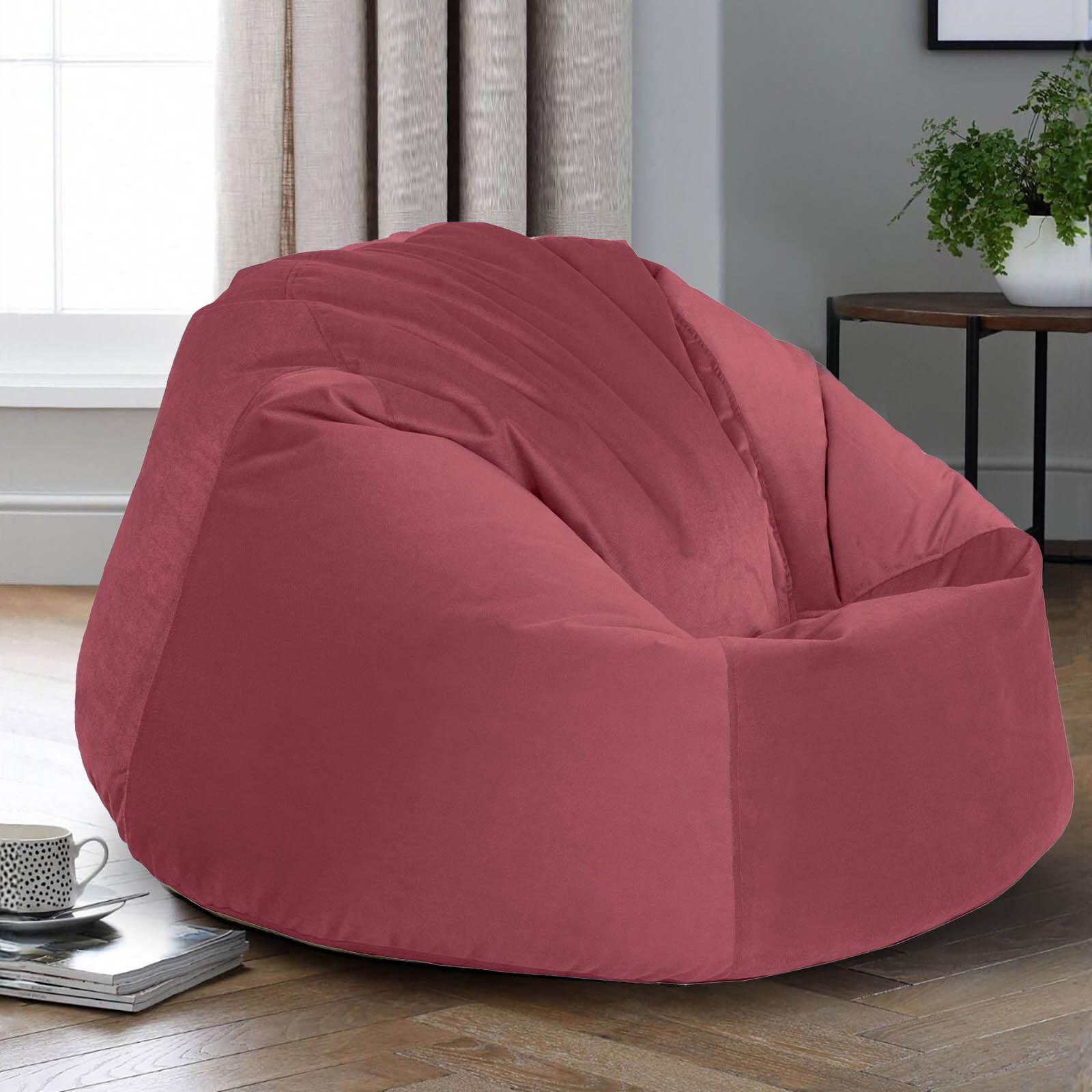 Niklas Velvet Bean Bag Chair - 120x70 cms-furniture-sofaandseating-ottomansbeanbagsandpoufs-image-1
