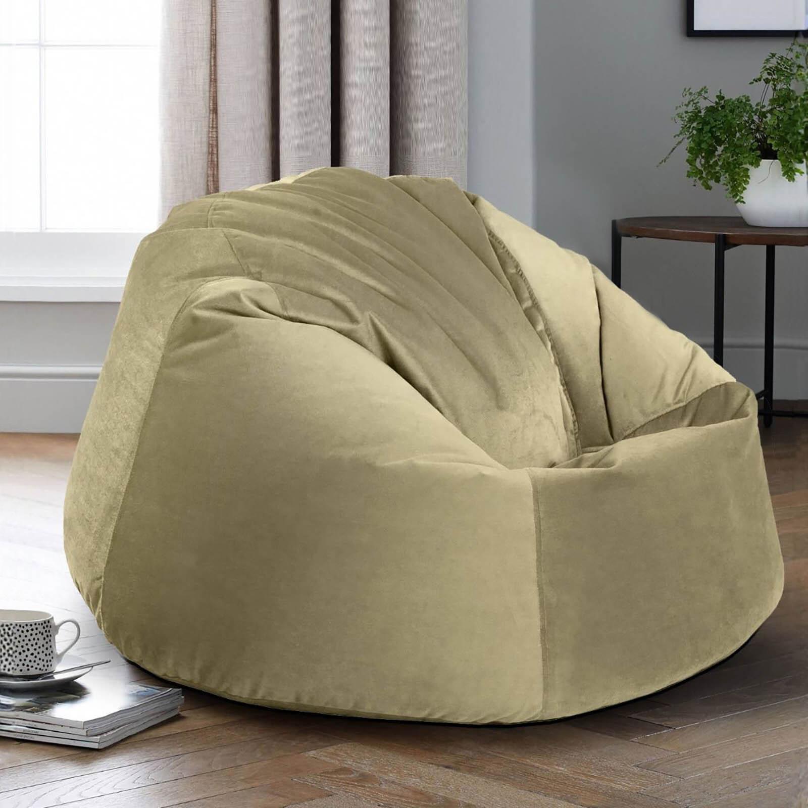 Niklas Velvet Bean Bag Chair - 120x70 cms-furniture-sofaandseating-ottomansbeanbagsandpoufs-image-1