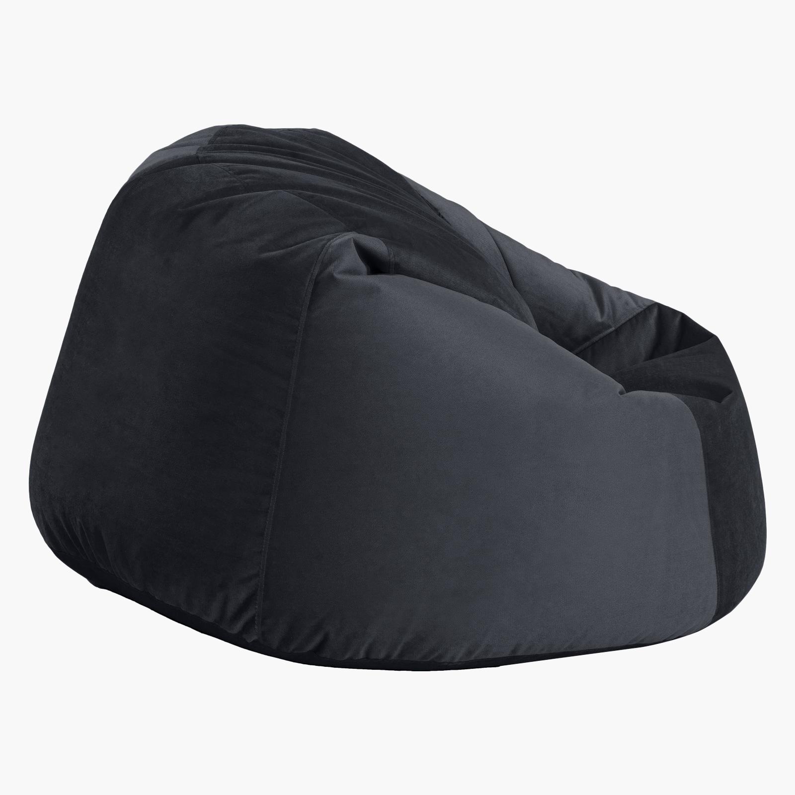 Niklas Velvet Bean Bag Chair - 120x70 cms-furniture-sofaandseating-ottomansbeanbagsandpoufs-image-3