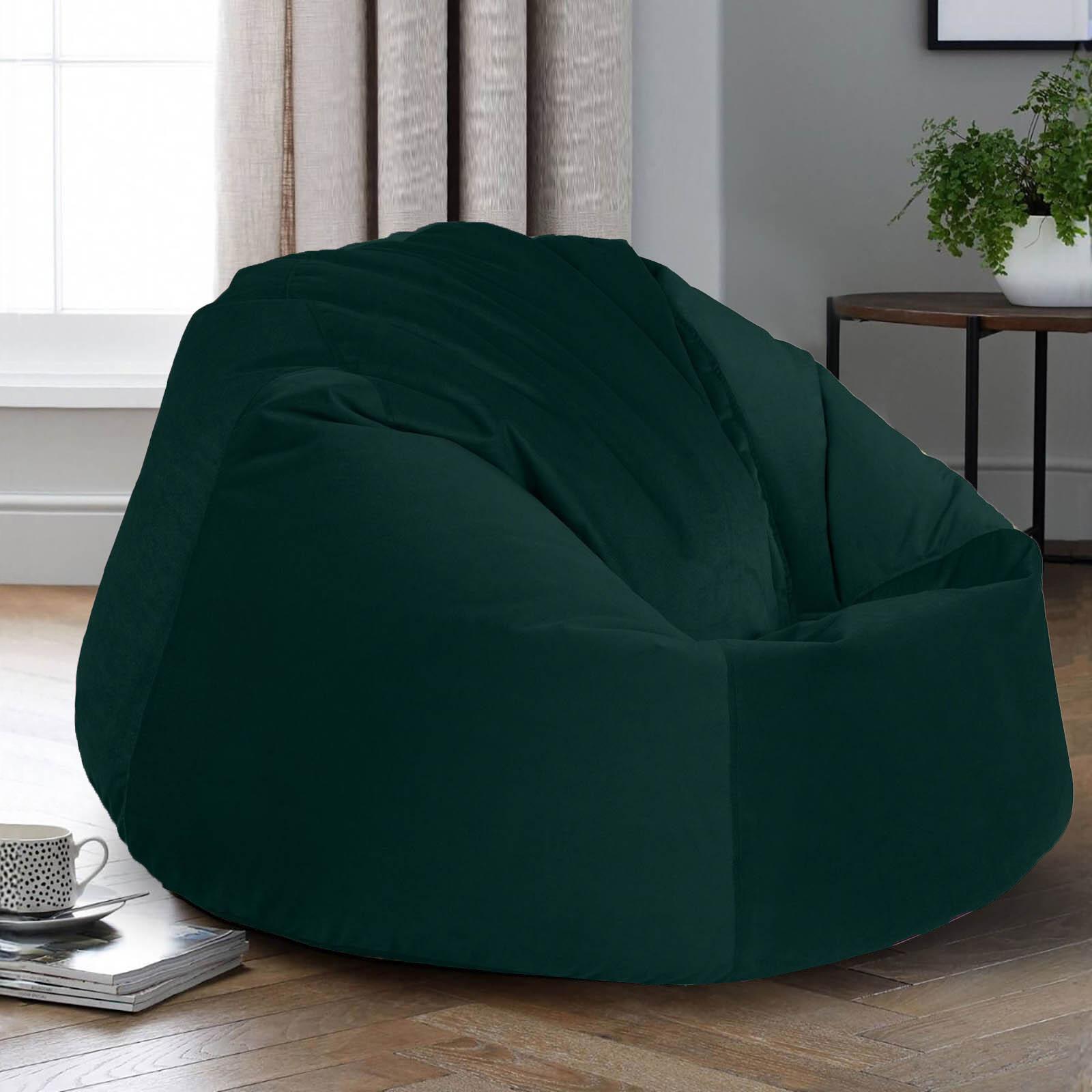 Niklas Velvet Bean Bag Chair - 120x70 cms-furniture-sofaandseating-ottomansbeanbagsandpoufs-image-1
