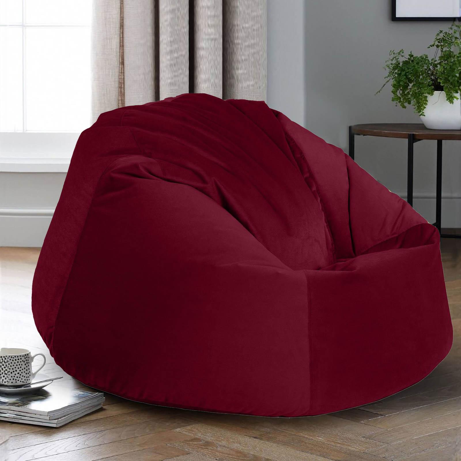 Niklas Velvet Bean Bag Chair - 120x70 cms-furniture-sofaandseating-ottomansbeanbagsandpoufs-image-1