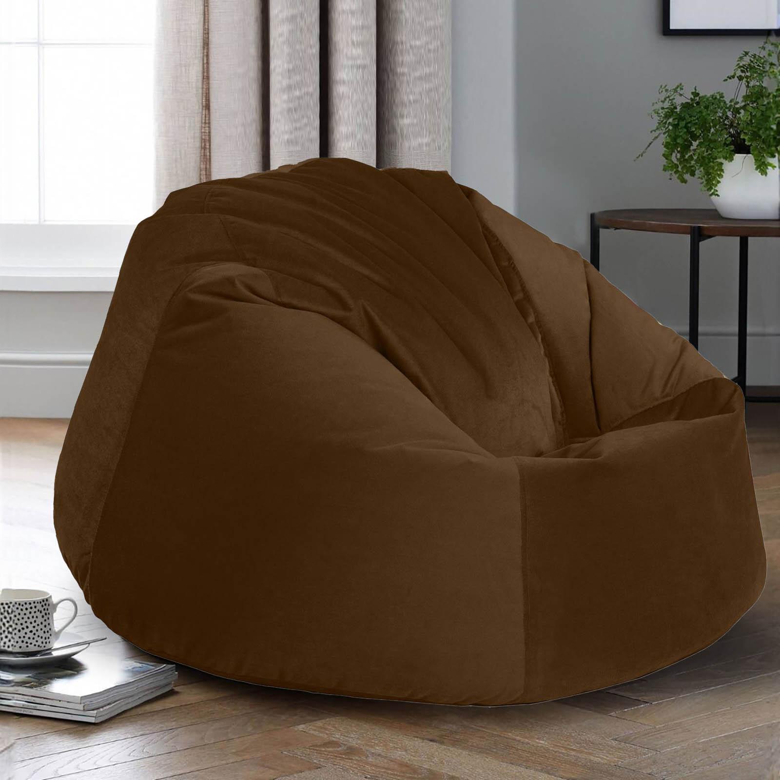 Niklas Velvet Bean Bag Chair - 120x70 cms-furniture-sofaandseating-ottomansbeanbagsandpoufs-image-1