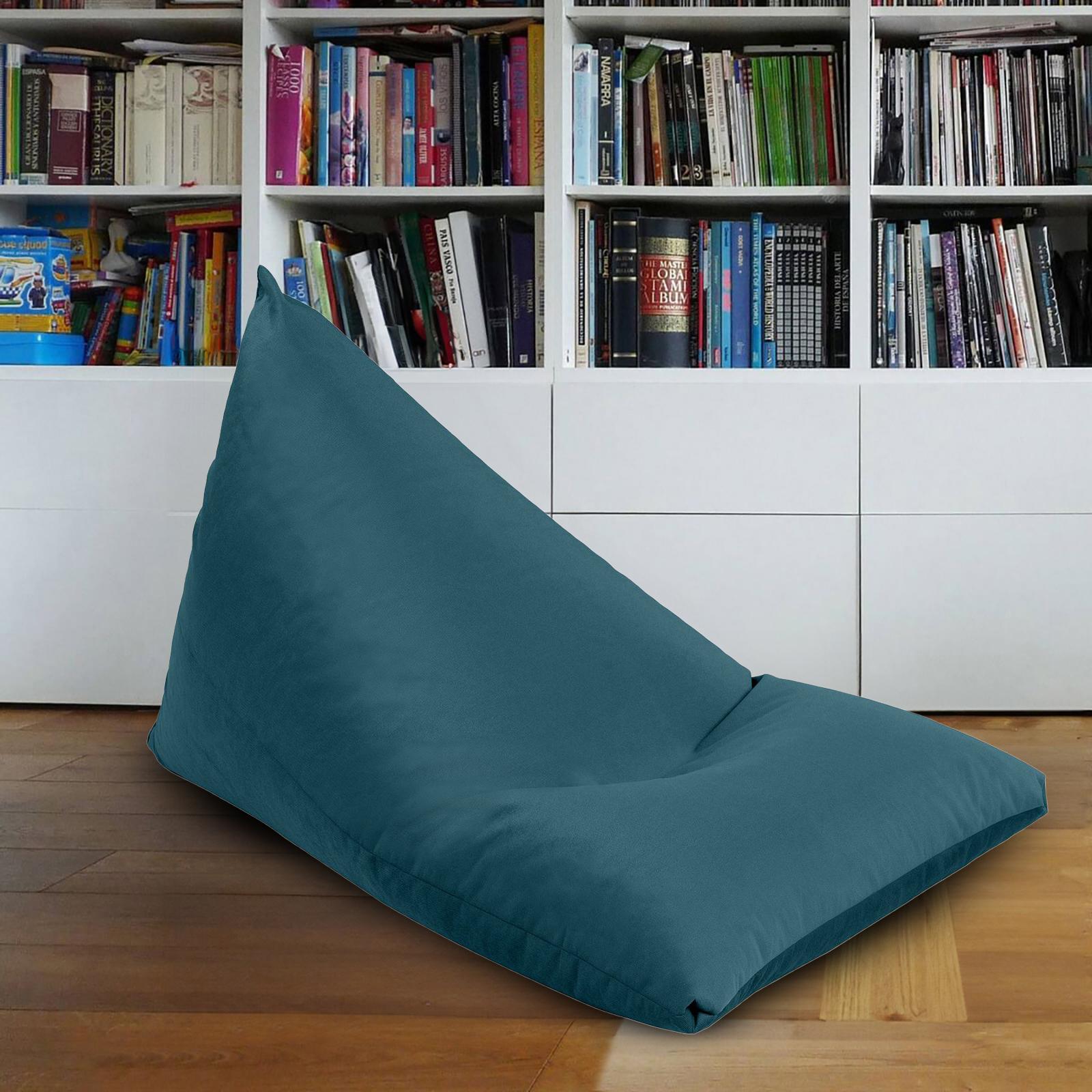 Ilkay Velvet Bean Bag Chair - 120x80 cms-furniture-sofaandseating-ottomansbeanbagsandpoufs-image-1