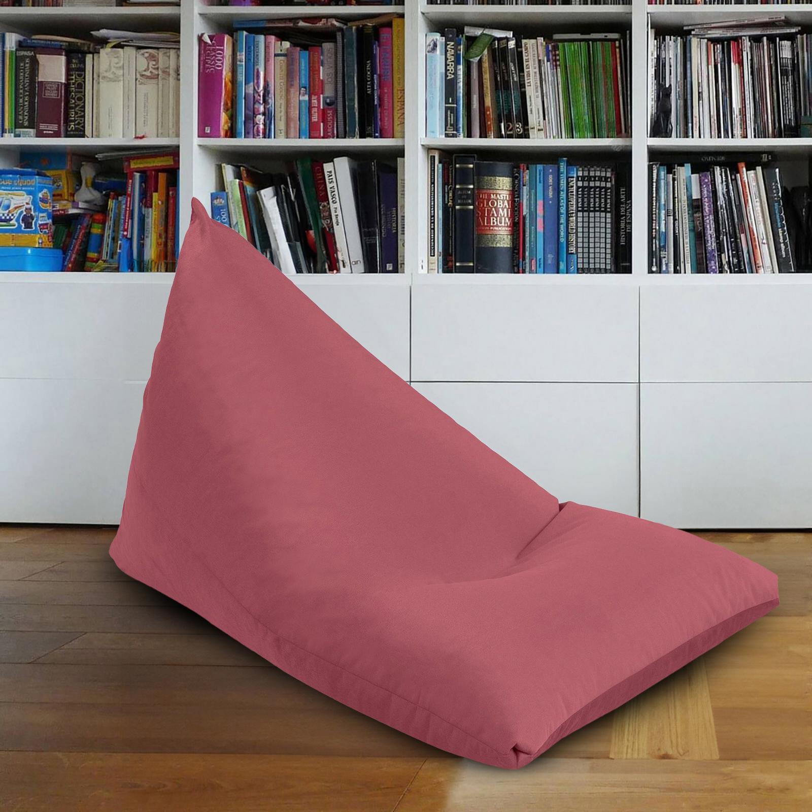 Ilkay Solid Velvet Bean Bag Chair - Small-furniture-sofaandseating-ottomansbeanbagsandpoufs-image-1
