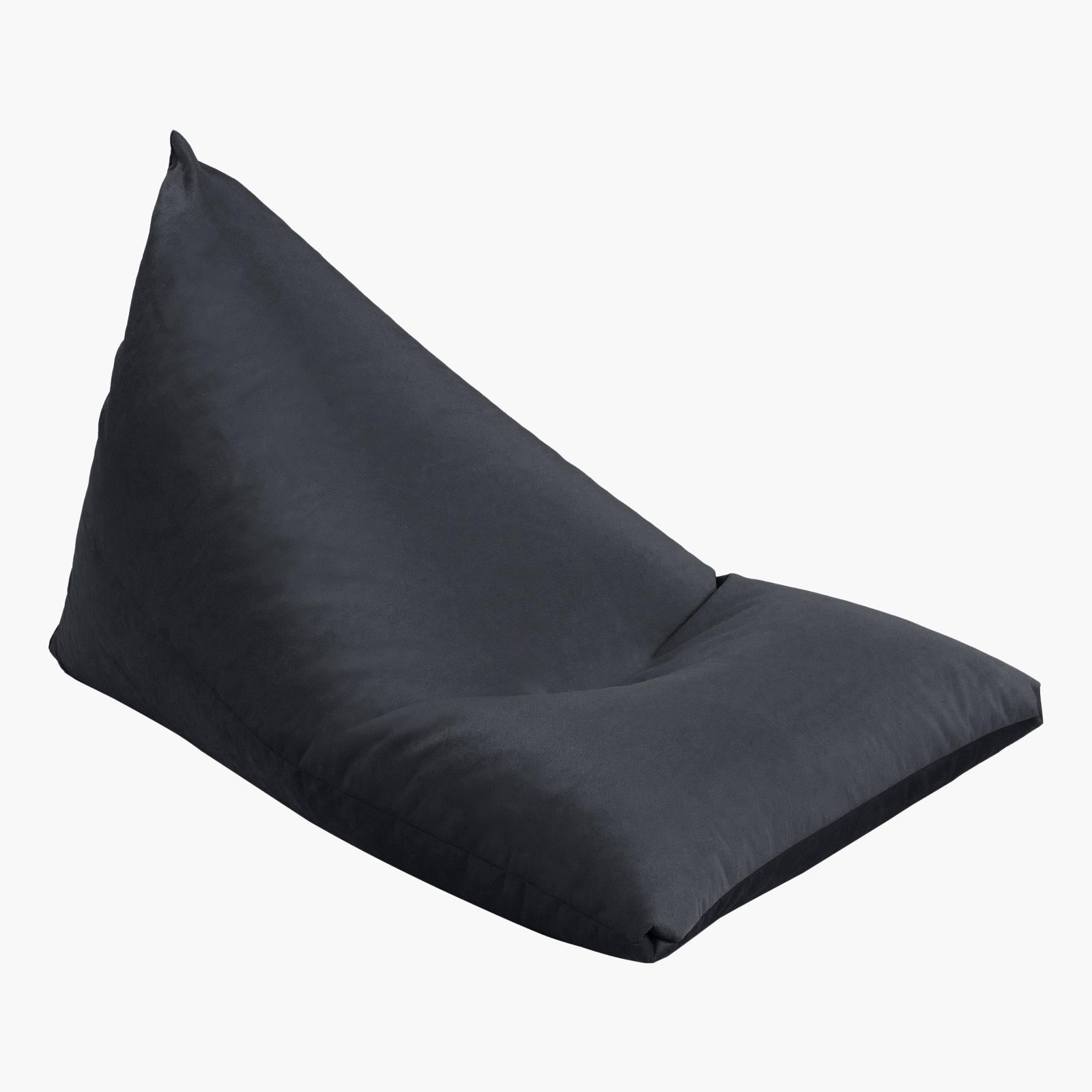 Ilkay Solid Velvet Bean Bag Chair - Small-furniture-sofaandseating-ottomansbeanbagsandpoufs-image-2