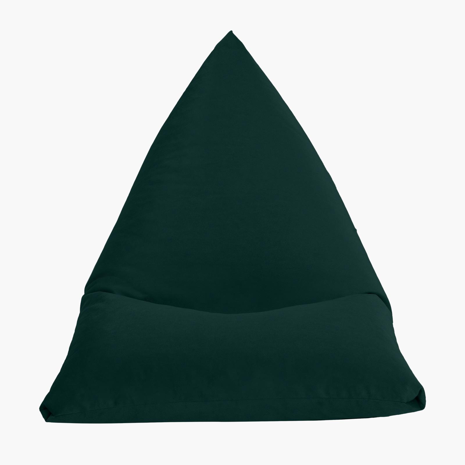 Ilkay Solid Velvet Bean Bag Chair - Small-furniture-sofaandseating-ottomansbeanbagsandpoufs-image-4