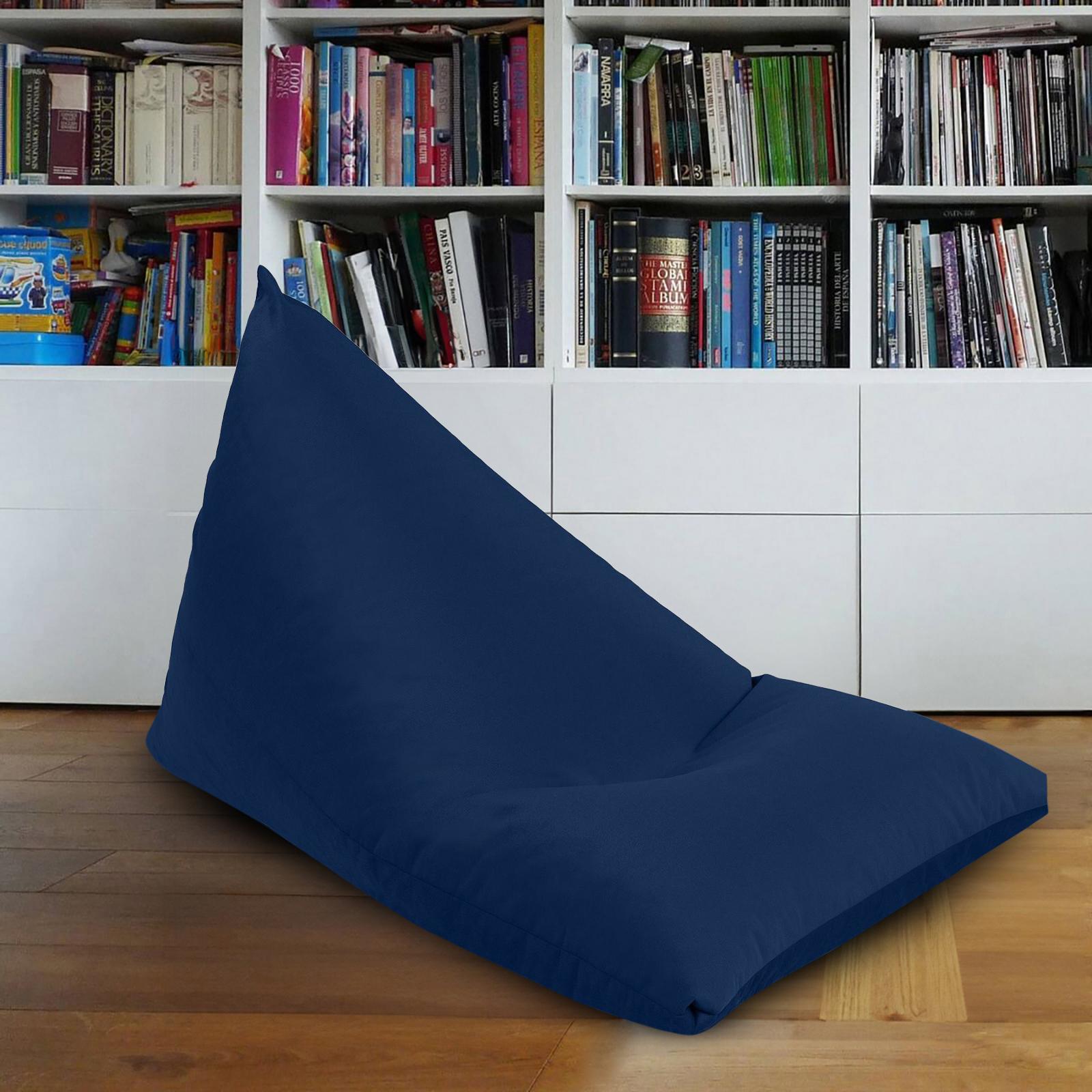 Ilkay Solid Velvet Bean Bag Chair - Small-furniture-sofaandseating-ottomansbeanbagsandpoufs-image-1