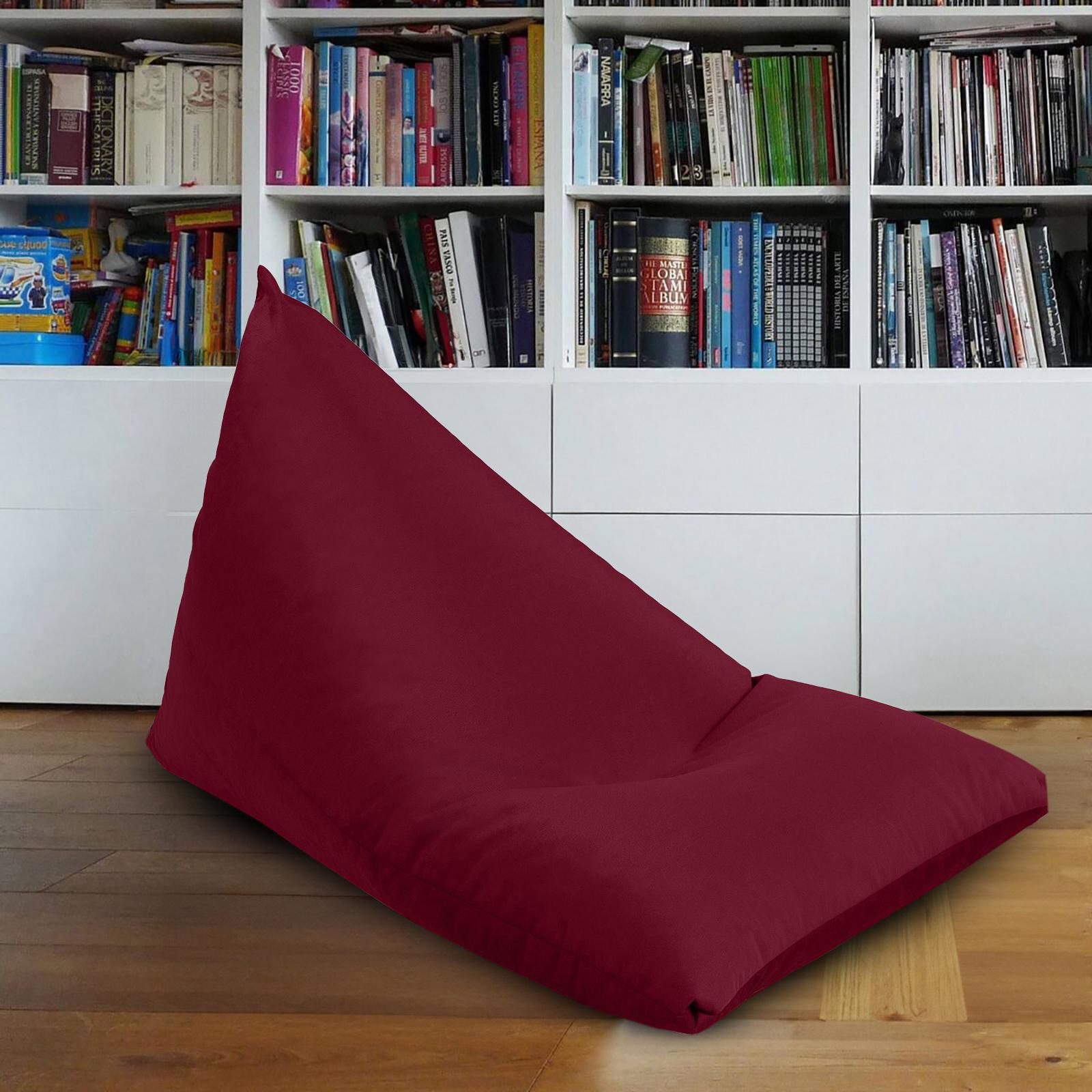 Ilkay Solid Velvet Bean Bag Chair - Small-furniture-sofaandseating-ottomansbeanbagsandpoufs-image-1