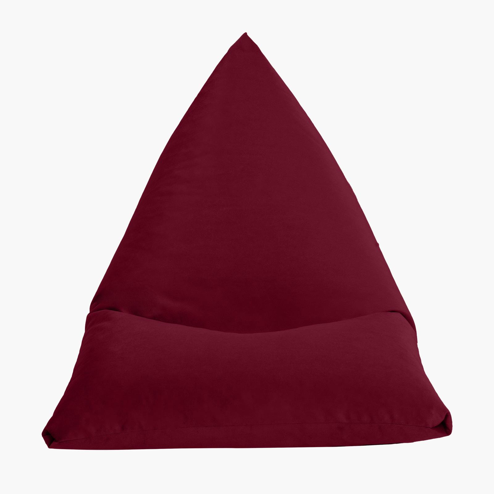 Ilkay Solid Velvet Bean Bag Chair - Small-furniture-sofaandseating-ottomansbeanbagsandpoufs-image-4