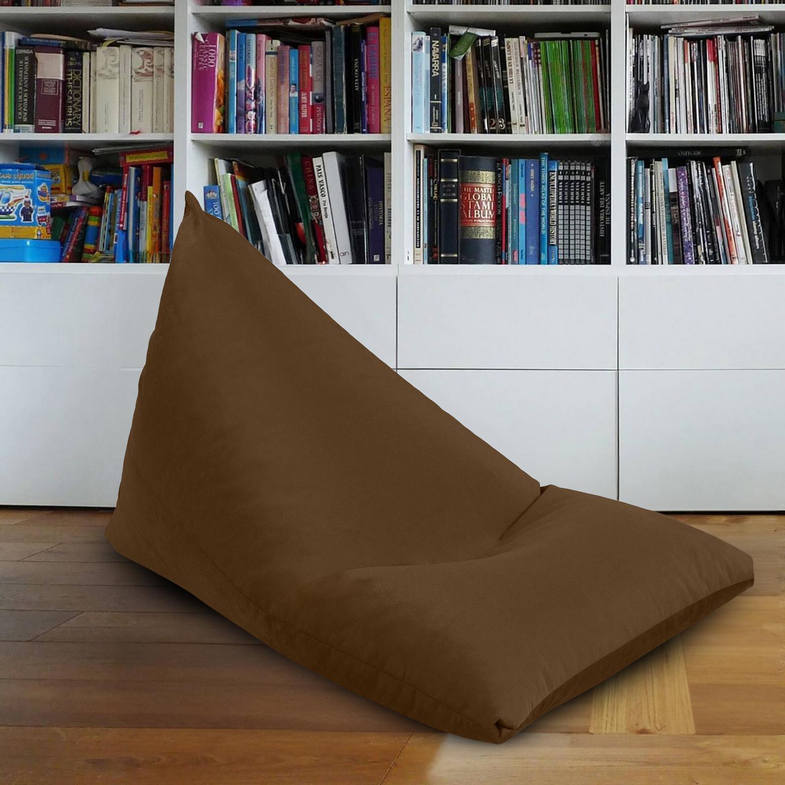 Ilkay Solid Velvet Bean Bag Chair - Small-furniture-sofaandseating-ottomansbeanbagsandpoufs-image-1