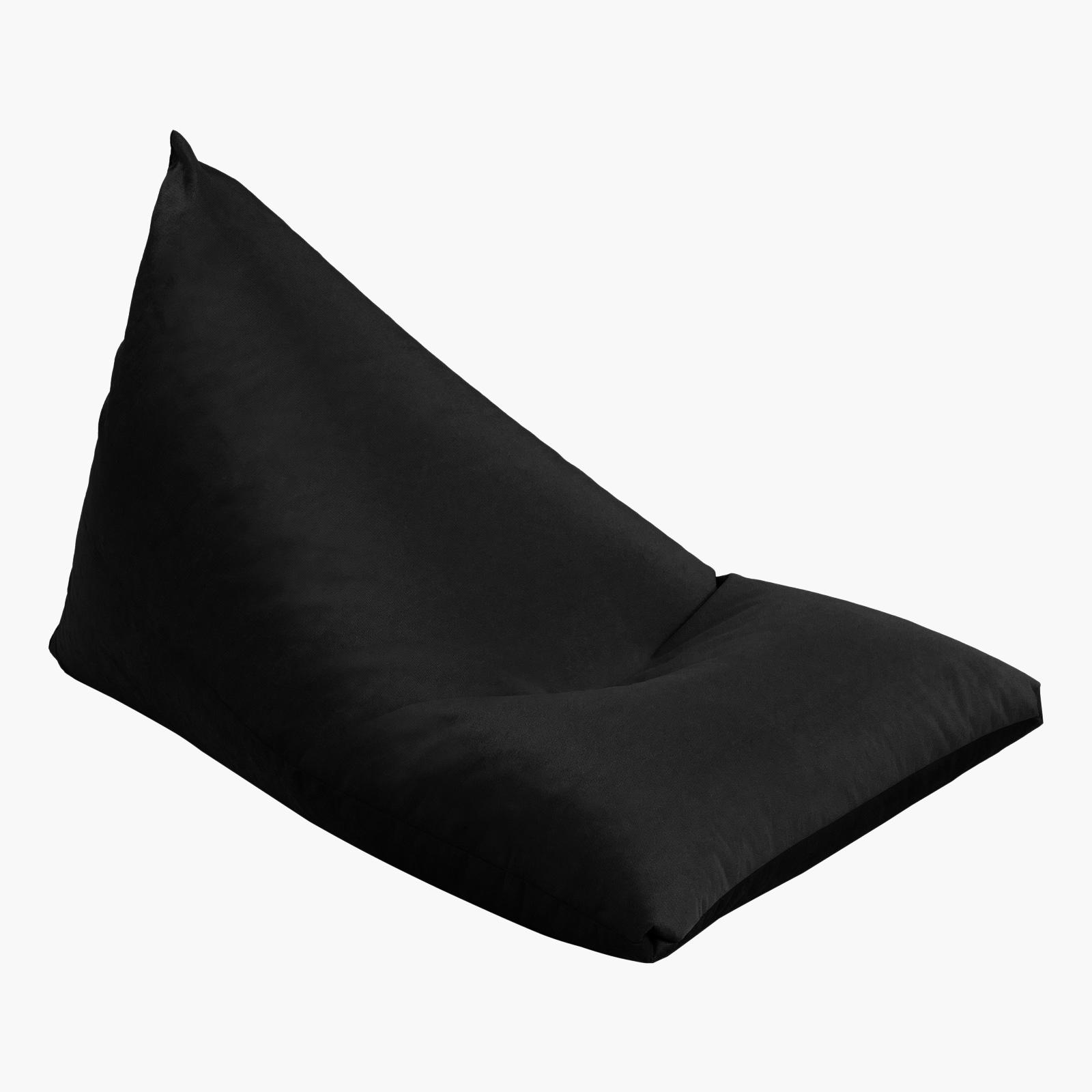 Ilkay Solid Velvet Bean Bag Chair - Small-furniture-sofaandseating-ottomansbeanbagsandpoufs-image-2