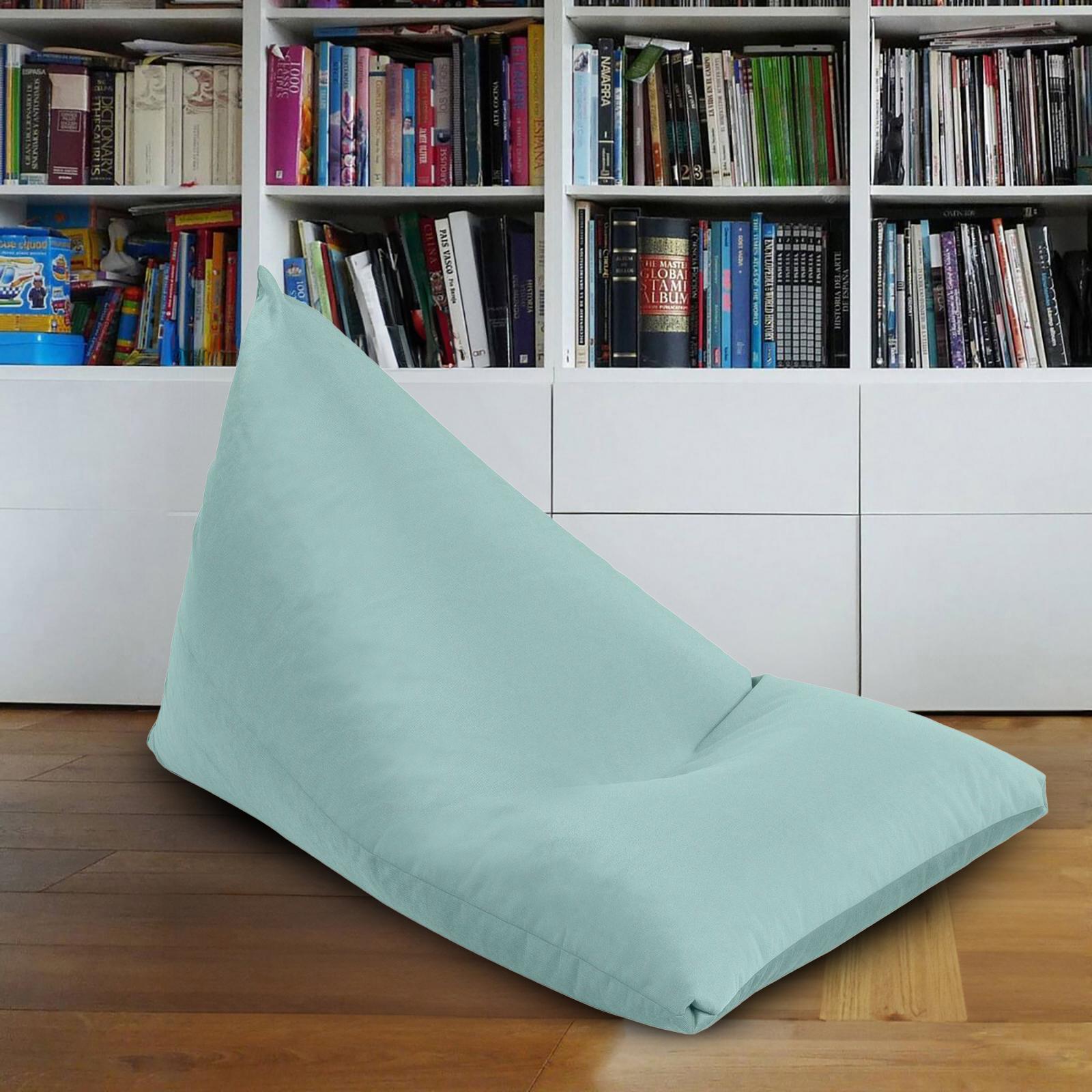 Ilkay Solid Velvet Bean Bag Chair - Large-furniture-sofaandseating-ottomansbeanbagsandpoufs-image-1