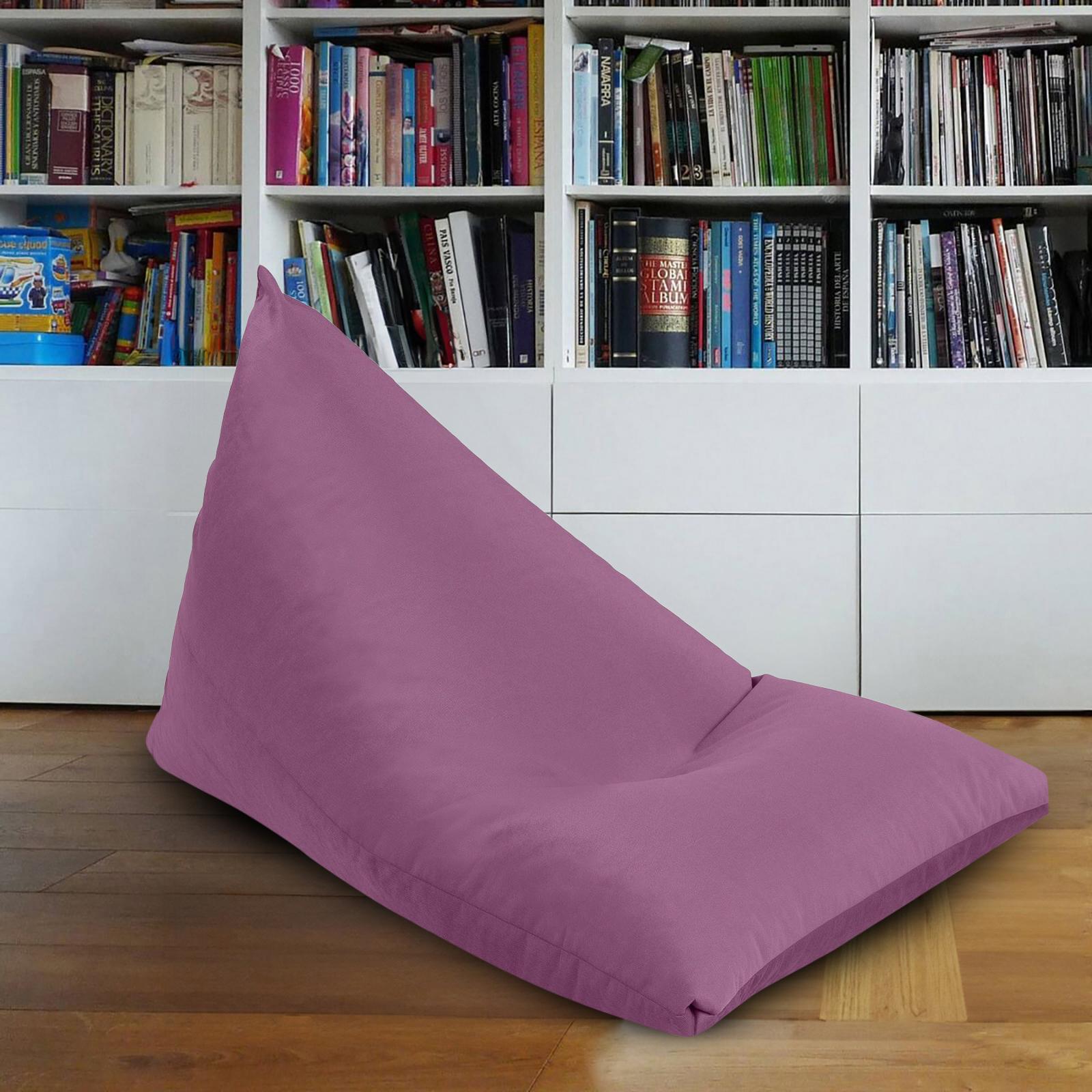 Ilkay Solid Velvet Bean Bag Chair - Large-furniture-sofaandseating-ottomansbeanbagsandpoufs-image-1