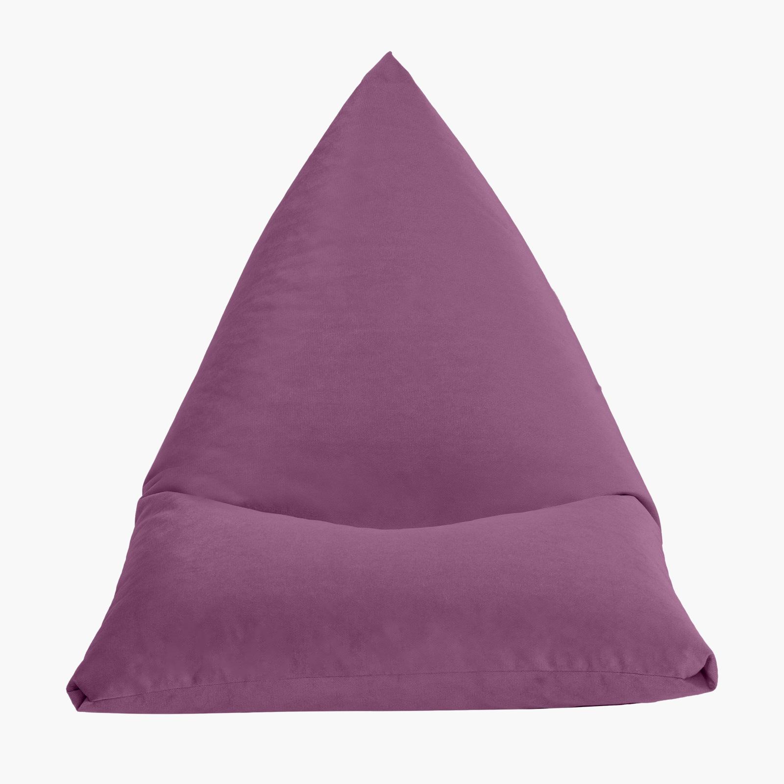 Ilkay Solid Velvet Bean Bag Chair - Large-furniture-sofaandseating-ottomansbeanbagsandpoufs-image-2