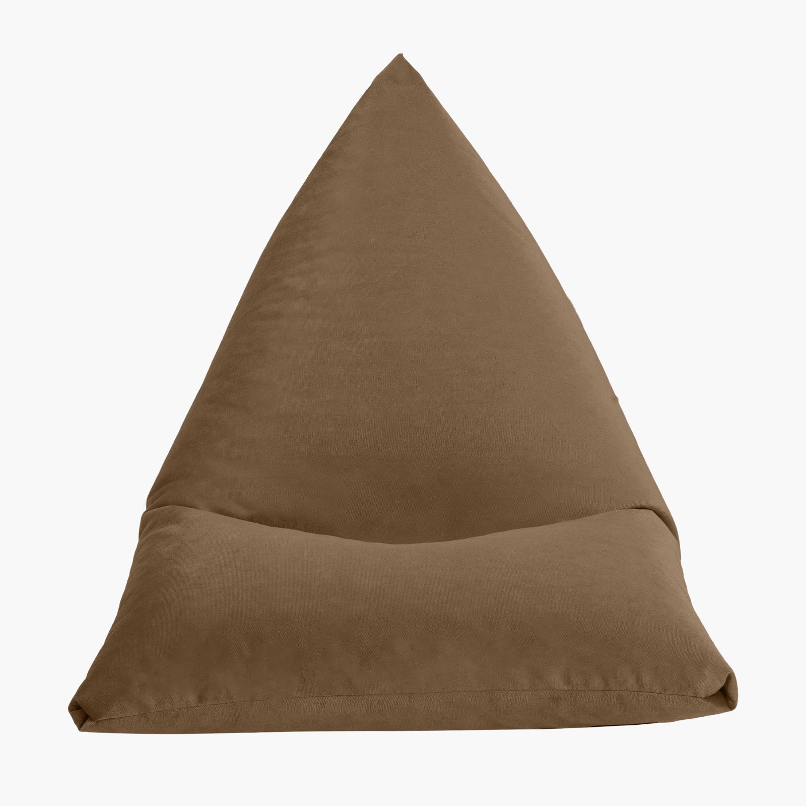 Ilkay Solid Velvet Bean Bag Chair - Large-furniture-sofaandseating-ottomansbeanbagsandpoufs-image-2