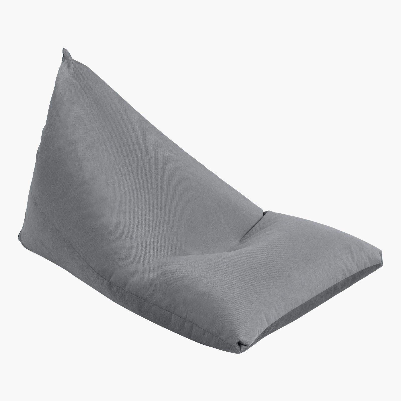 Ilkay Solid Velvet Bean Bag Chair - Large-furniture-sofaandseating-ottomansbeanbagsandpoufs-image-2