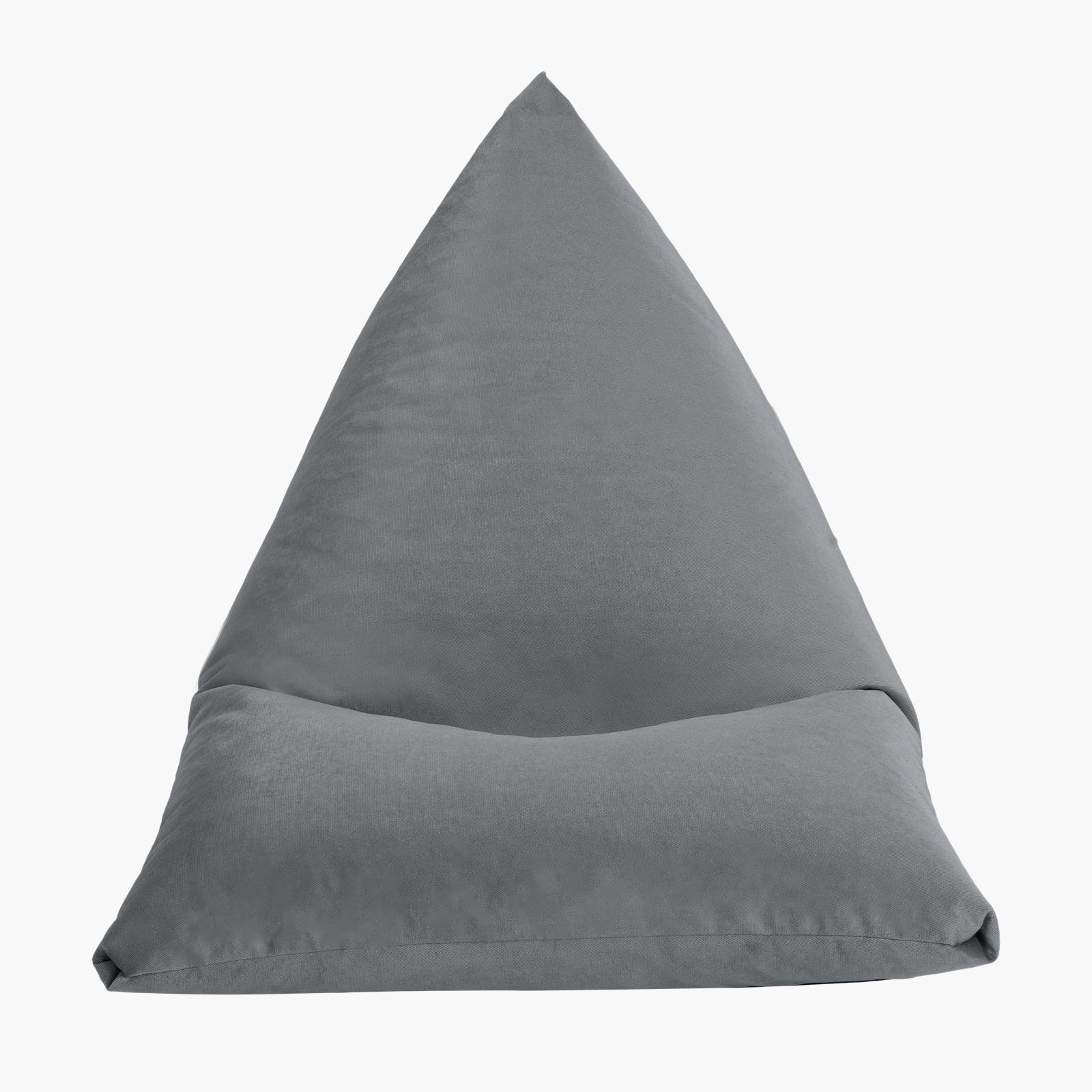 Ilkay Solid Velvet Bean Bag Chair - Large-furniture-sofaandseating-ottomansbeanbagsandpoufs-image-4
