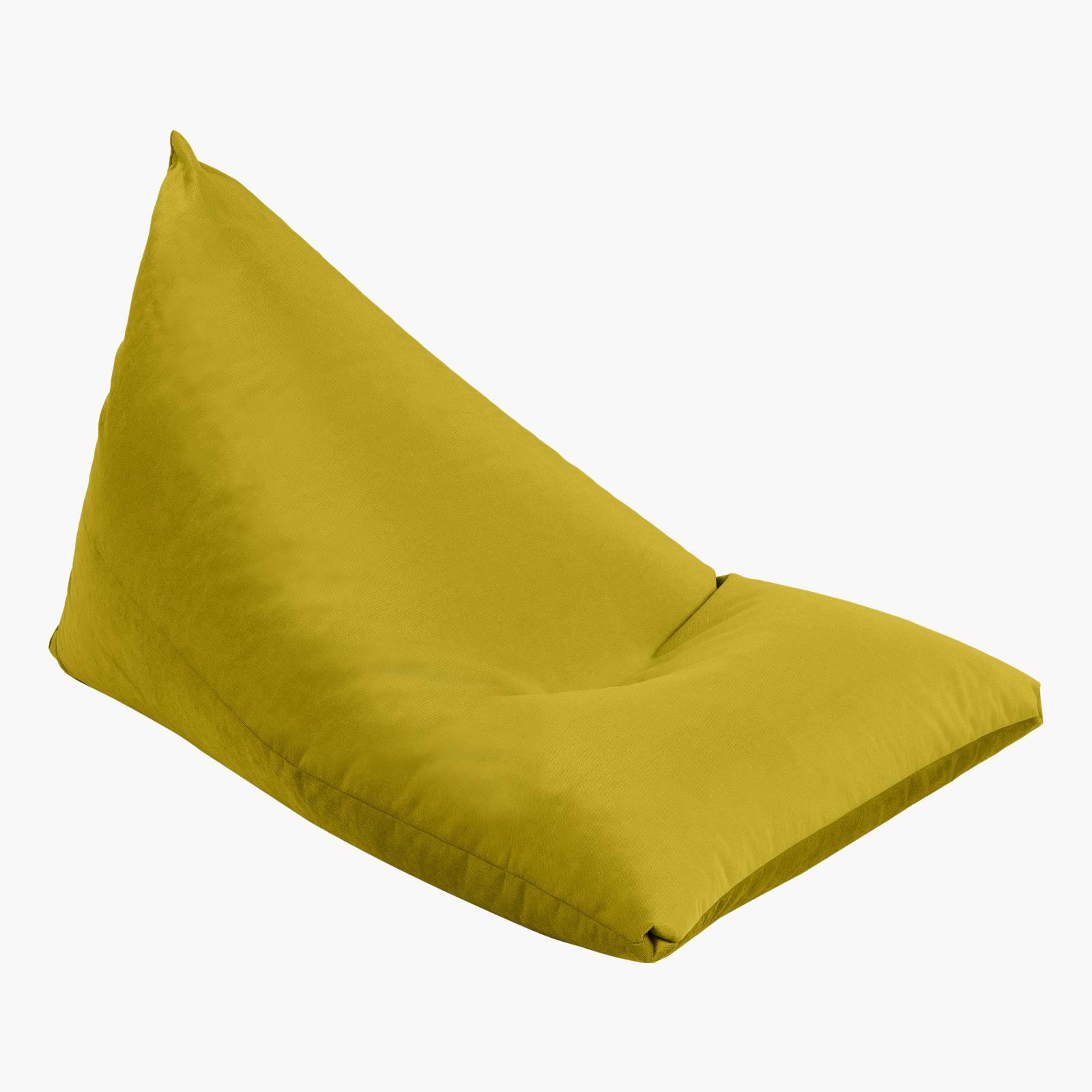 Ilkay Solid Velvet Bean Bag Chair - Large-furniture-sofaandseating-ottomansbeanbagsandpoufs-image-2