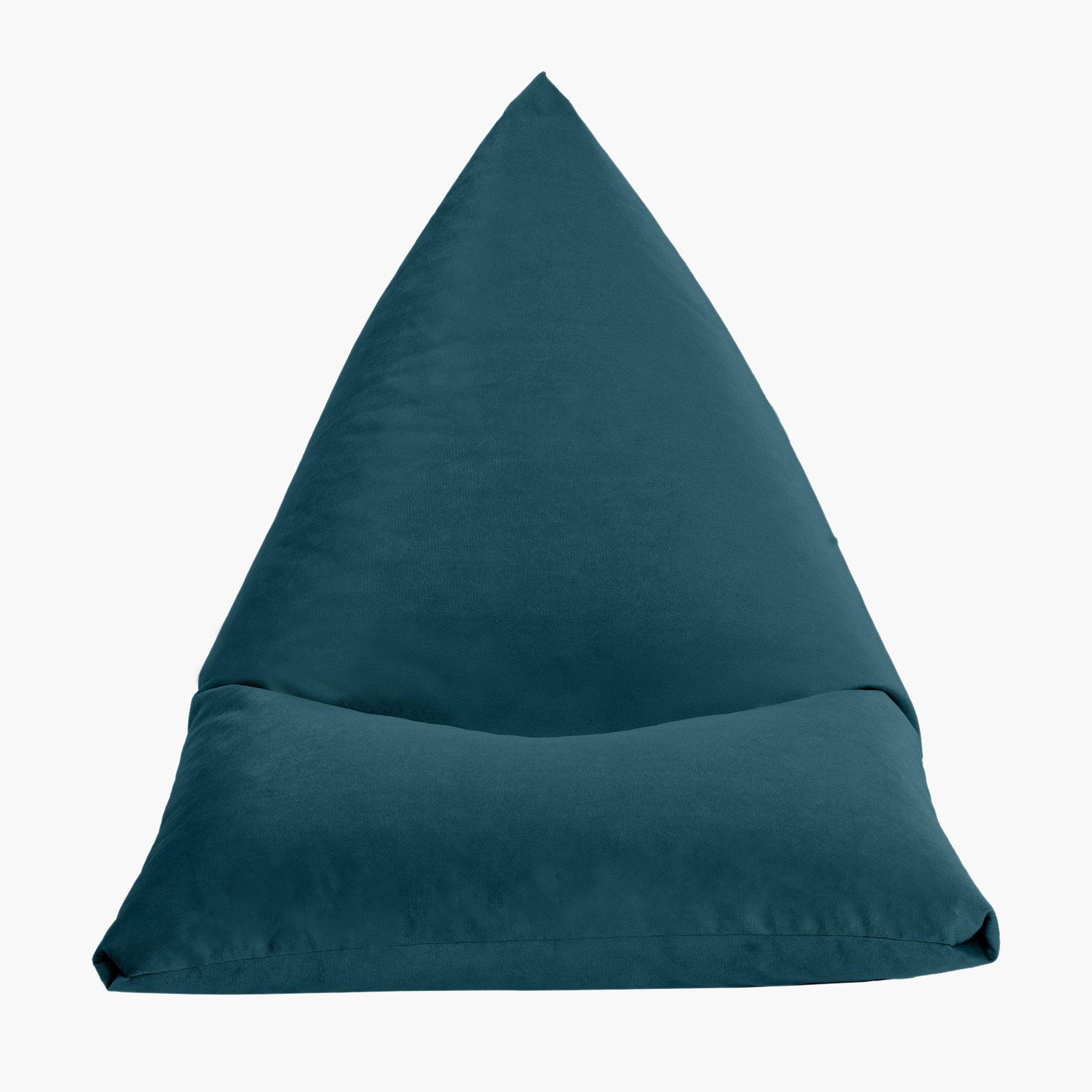 Ilkay Solid Velvet Bean Bag Chair - Large-furniture-sofaandseating-ottomansbeanbagsandpoufs-image-4