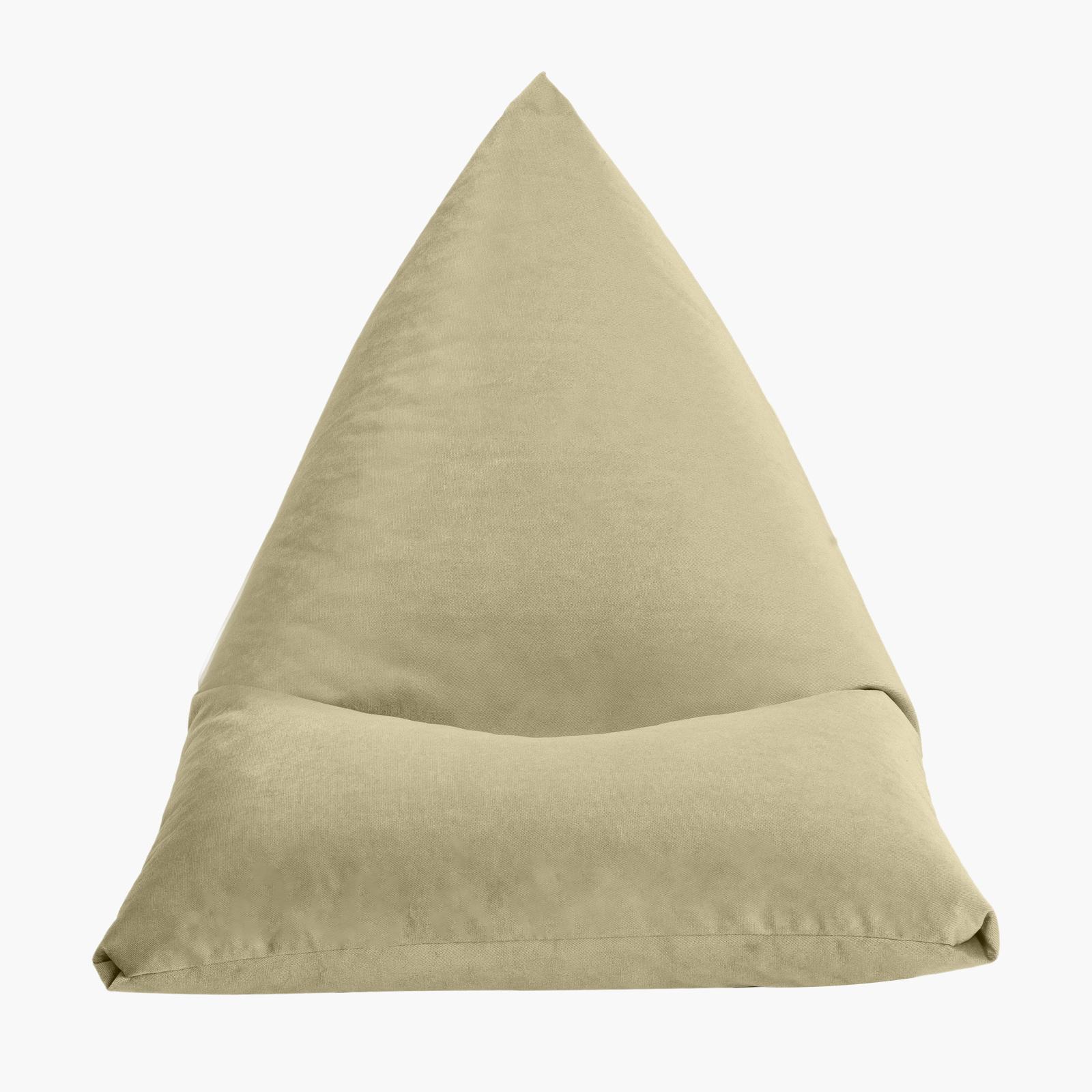Ilkay Solid Velvet Bean Bag Chair - Large-furniture-sofaandseating-ottomansbeanbagsandpoufs-image-4
