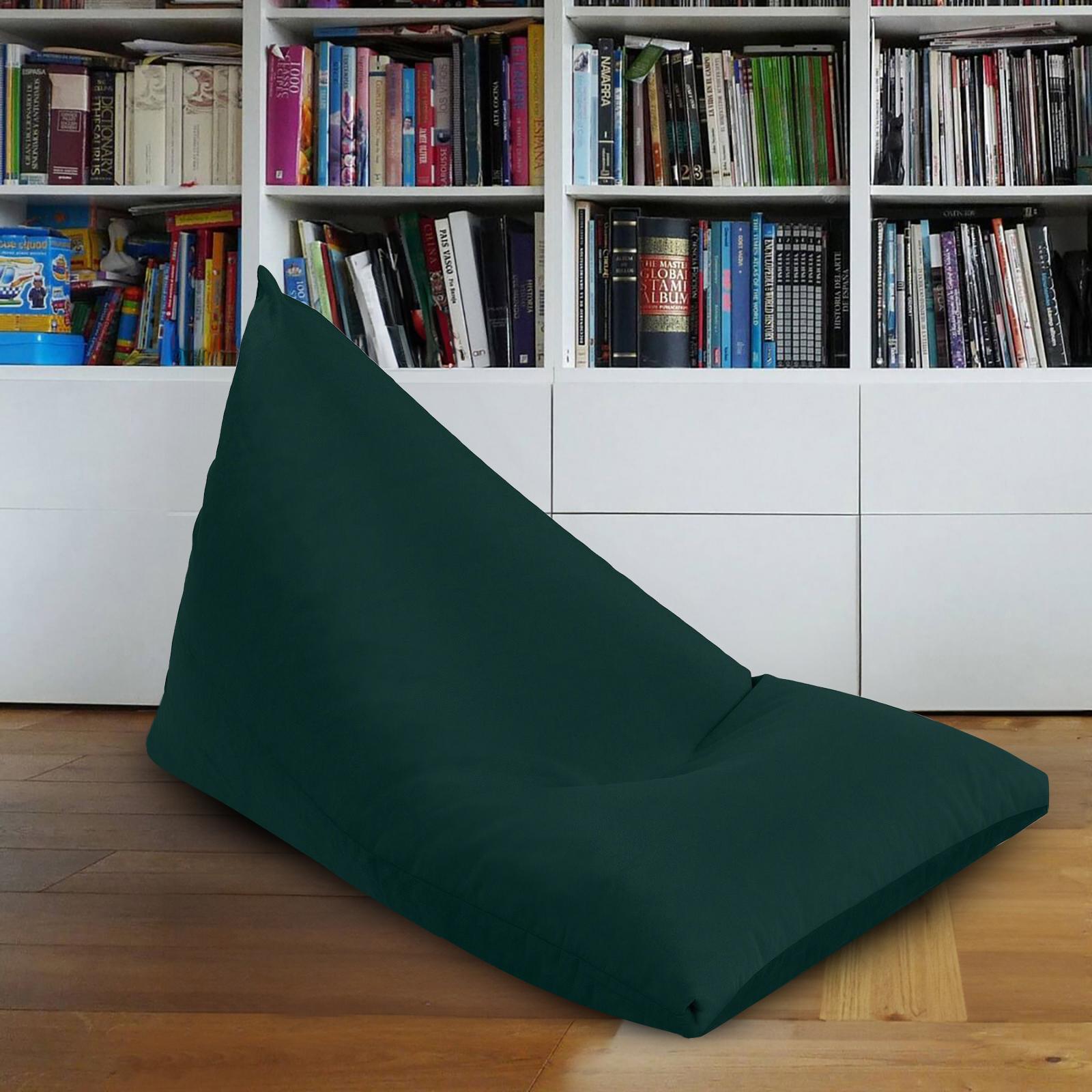 Ilkay Solid Velvet Bean Bag Chair - Large-furniture-sofaandseating-ottomansbeanbagsandpoufs-image-1