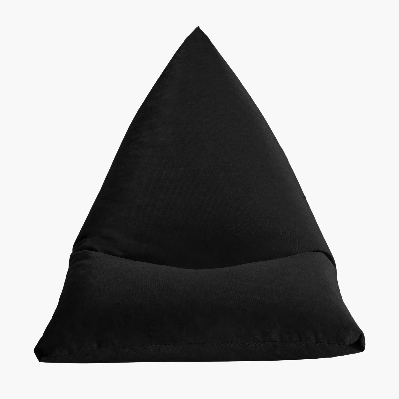 Ilkay Solid Velvet Bean Bag Chair - Large-furniture-sofaandseating-ottomansbeanbagsandpoufs-image-4
