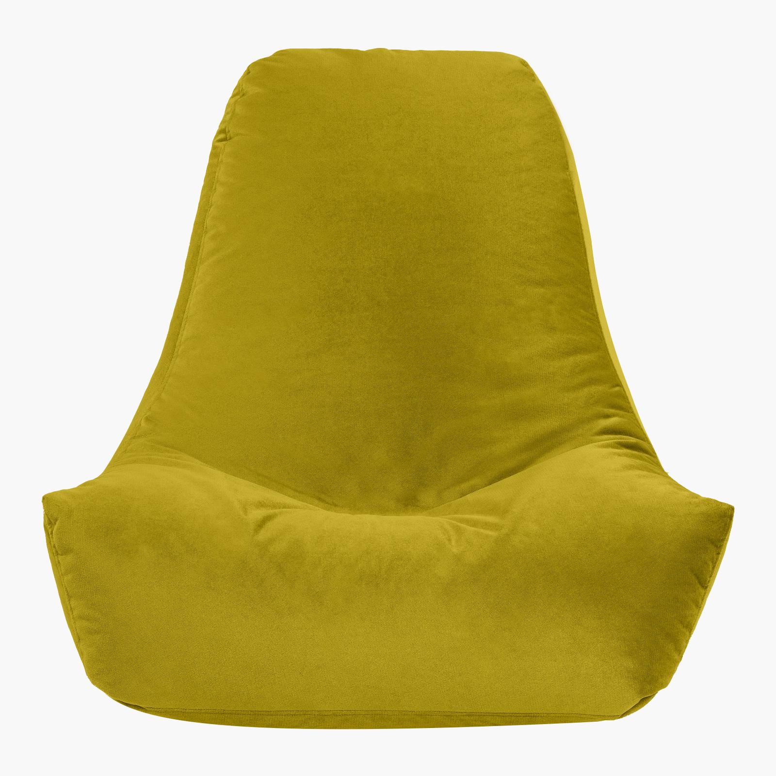 Harvey Solid Velvet Bean Bag Chair - Small-furniture-sofaandseating-ottomansbeanbagsandpoufs-image-3
