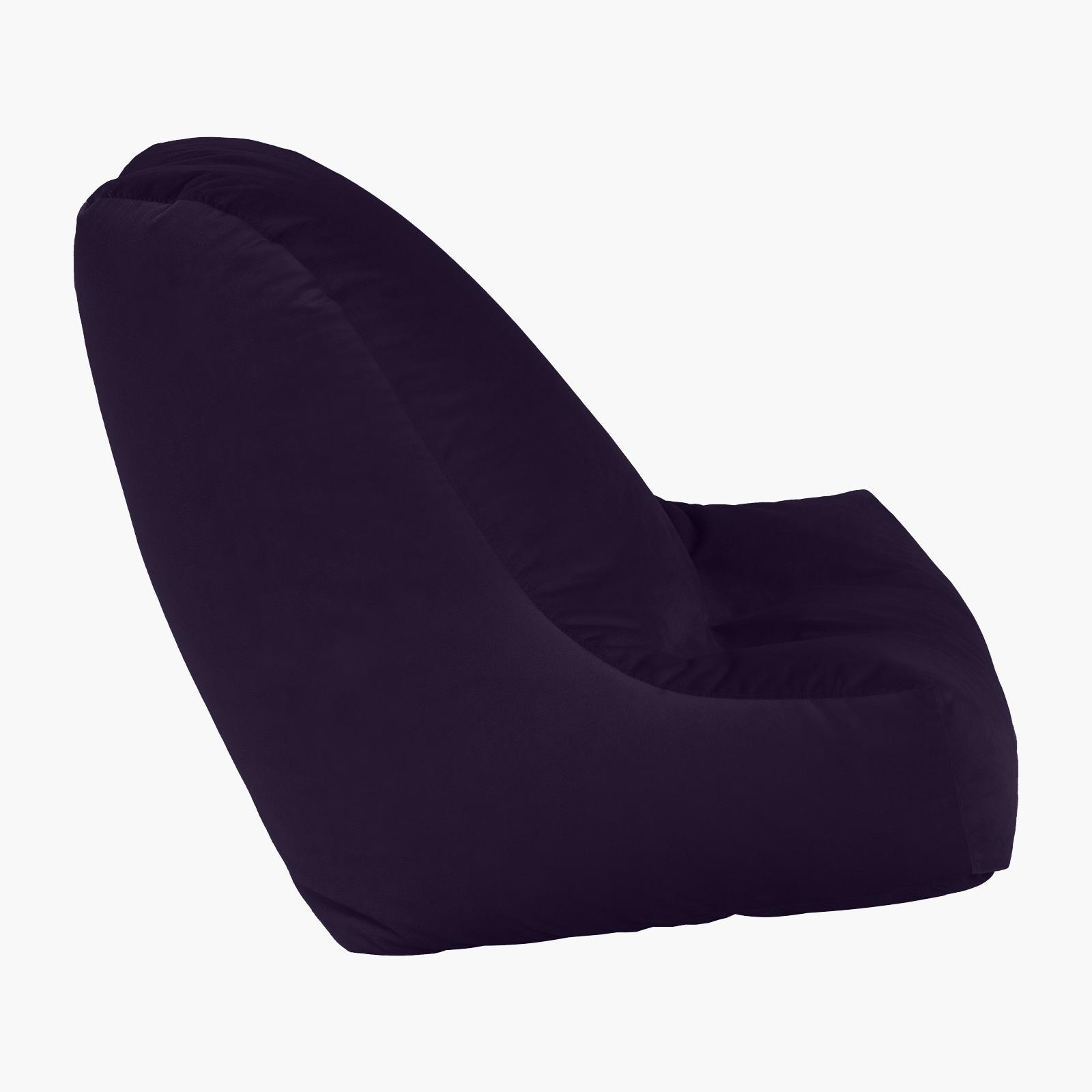 Harvey Solid Velvet Bean Bag Chair - Small-furniture-sofaandseating-ottomansbeanbagsandpoufs-image-2