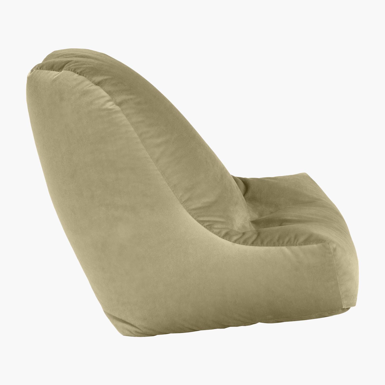 Harvey Solid Velvet Bean Bag Chair - Small-furniture-sofaandseating-ottomansbeanbagsandpoufs-image-2