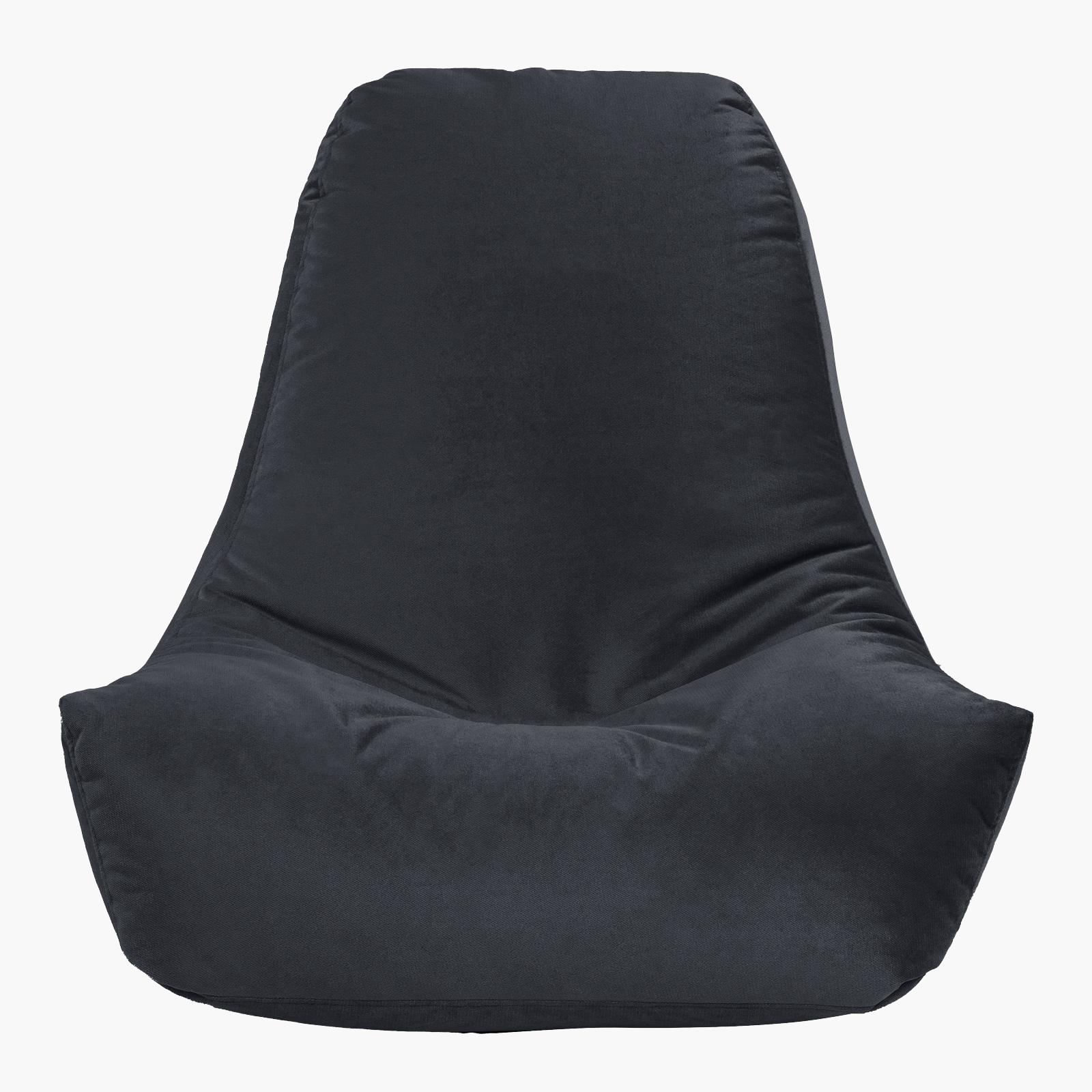 Harvey Solid Velvet Bean Bag Chair - Small-furniture-sofaandseating-ottomansbeanbagsandpoufs-image-3