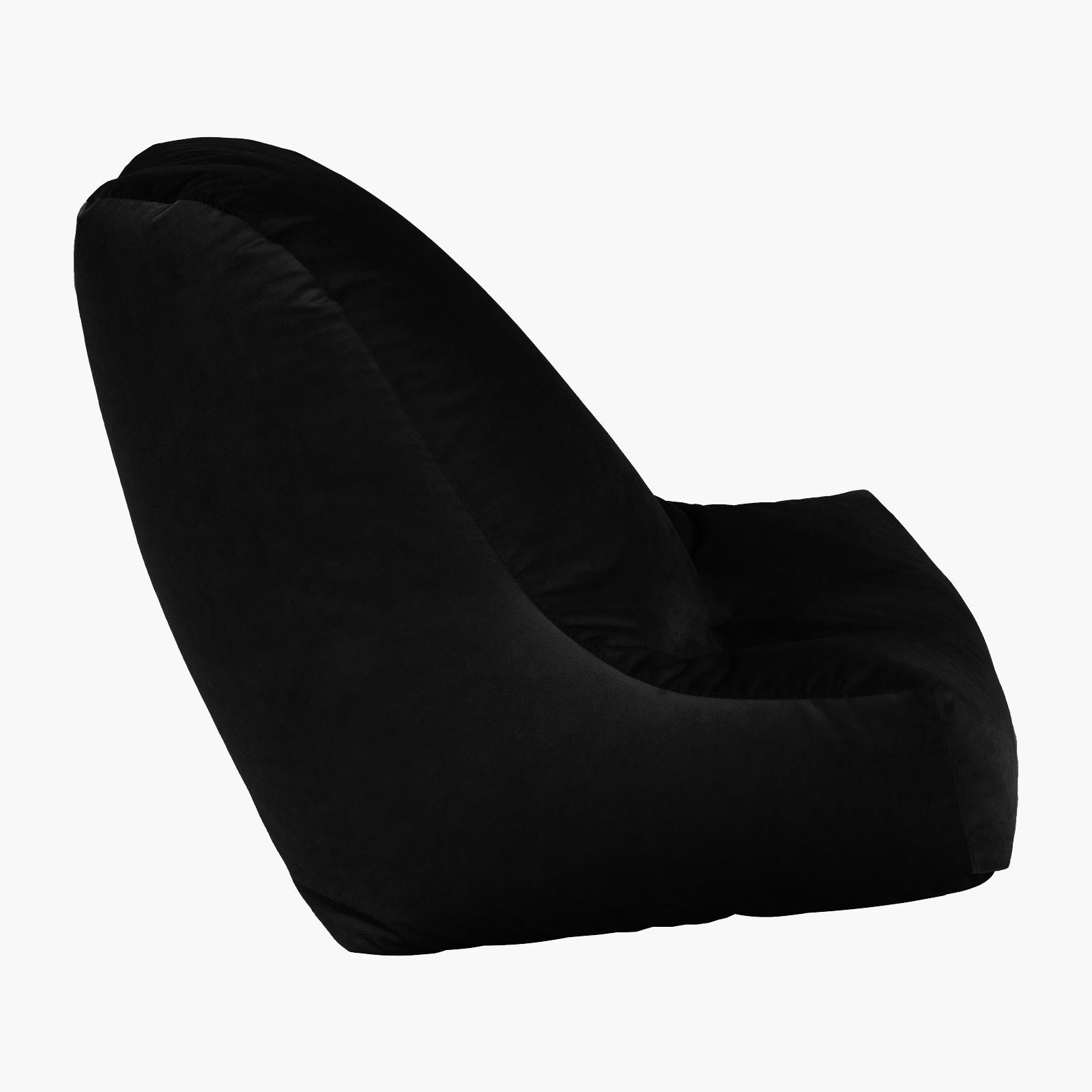 Harvey Solid Velvet Bean Bag Chair - Small-furniture-sofaandseating-ottomansbeanbagsandpoufs-image-2