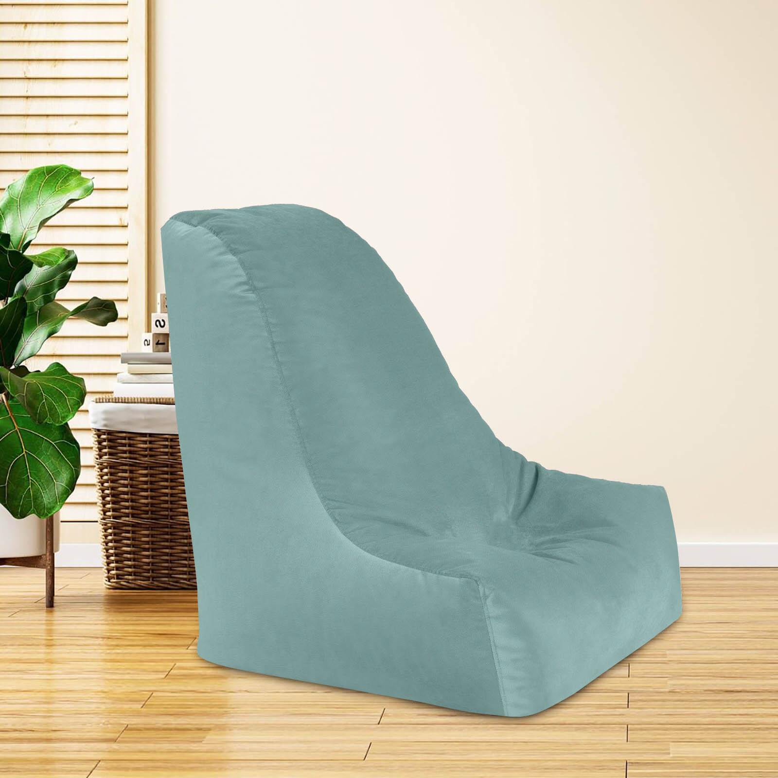 Harvey Solid Velvet Bean Bag Chair - Medium-furniture-sofaandseating-ottomansbeanbagsandpoufs-image-1