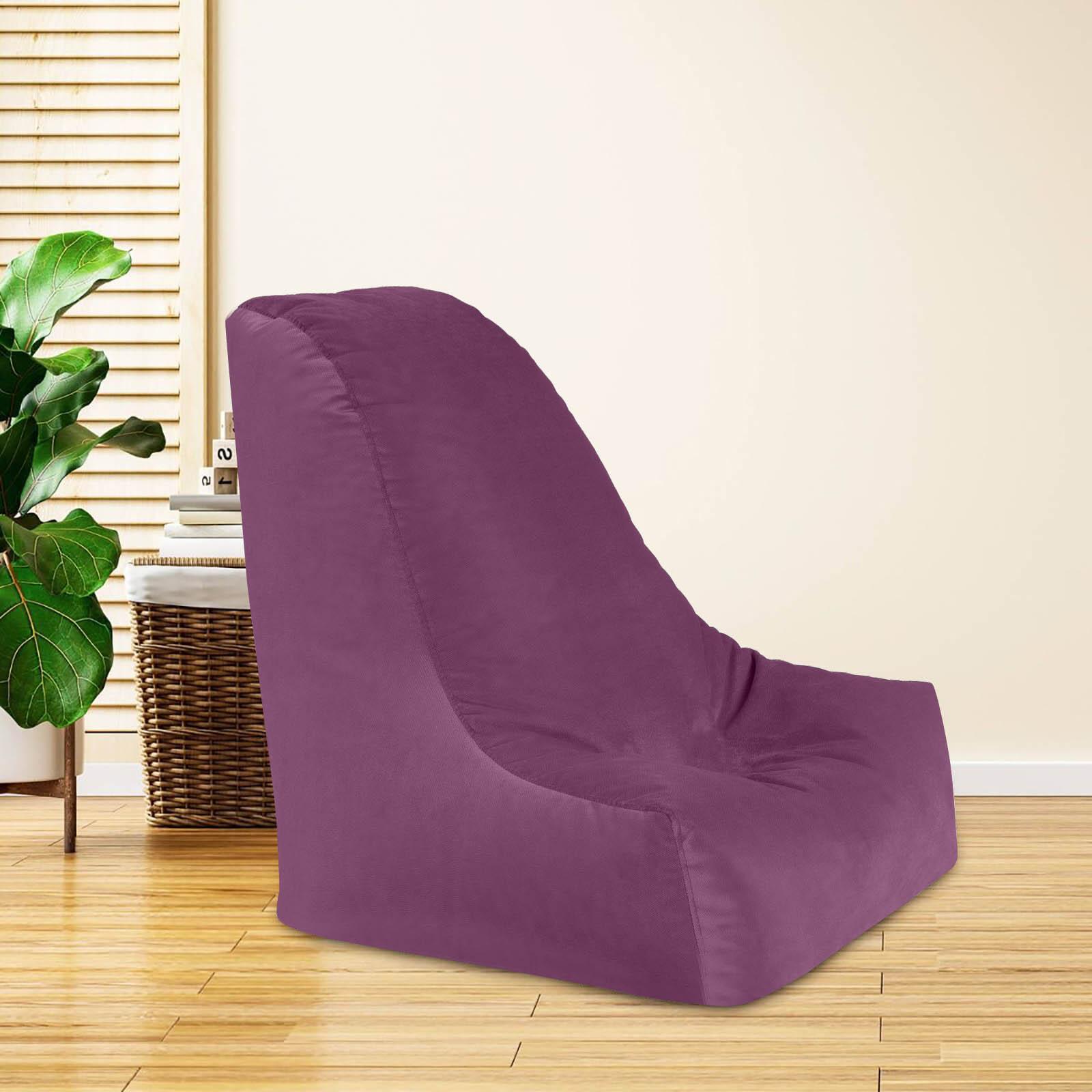 Harvey Solid Velvet Bean Bag Chair - Medium-furniture-sofaandseating-ottomansbeanbagsandpoufs-image-1