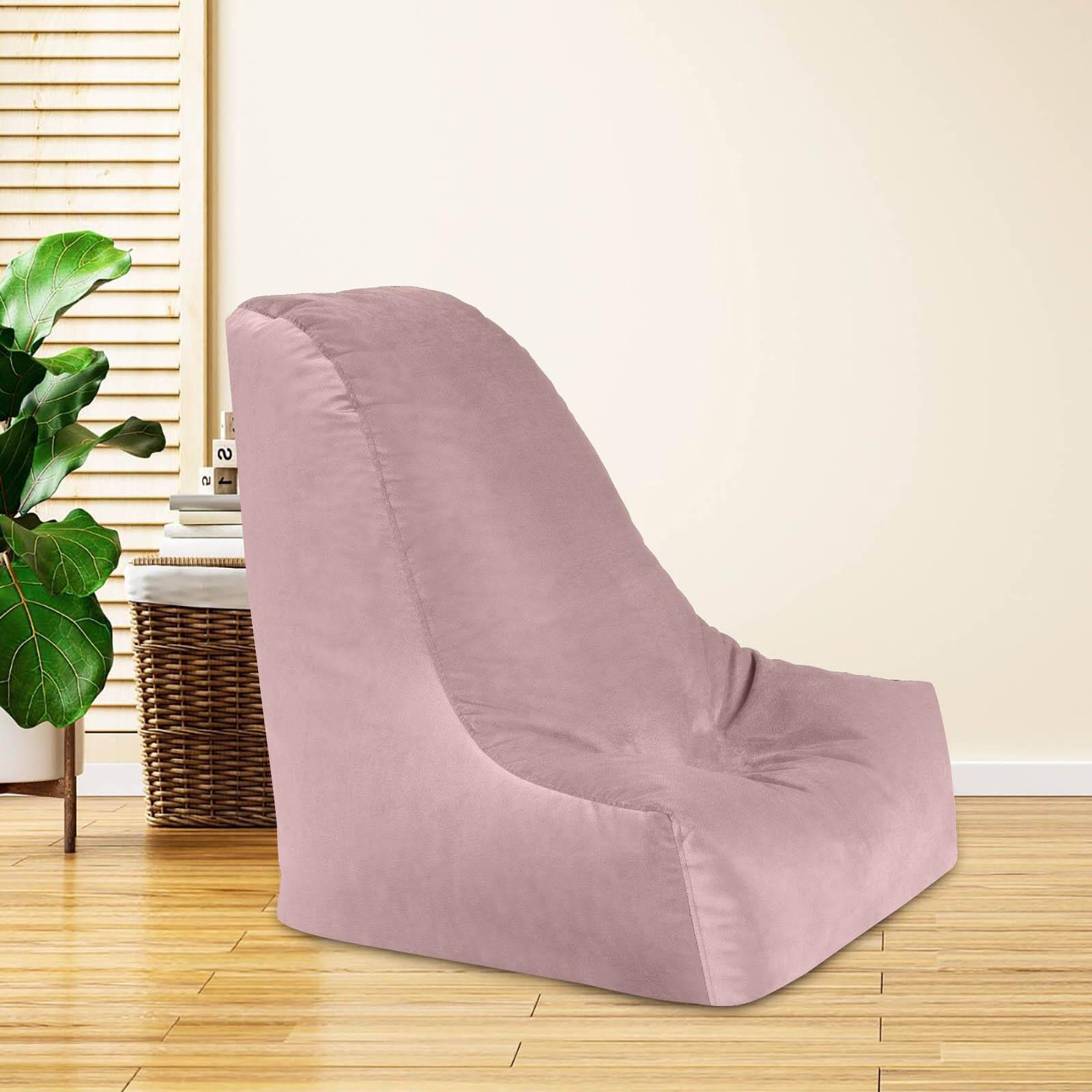 Harvey Solid Velvet Bean Bag Chair - Medium-furniture-sofaandseating-ottomansbeanbagsandpoufs-image-1